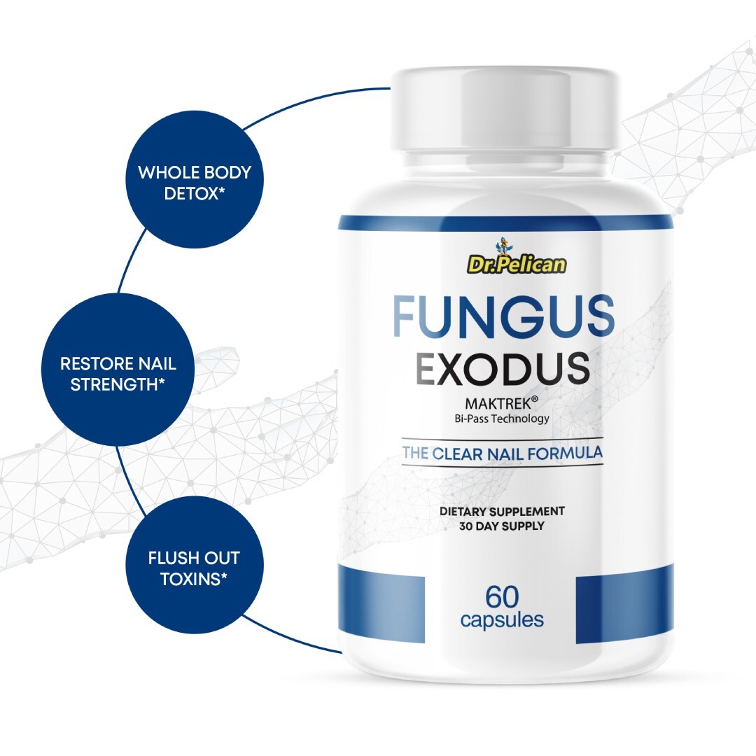 Fungus Exodus- Skin & Nail Support- 4 Bottles- 240 Capsules