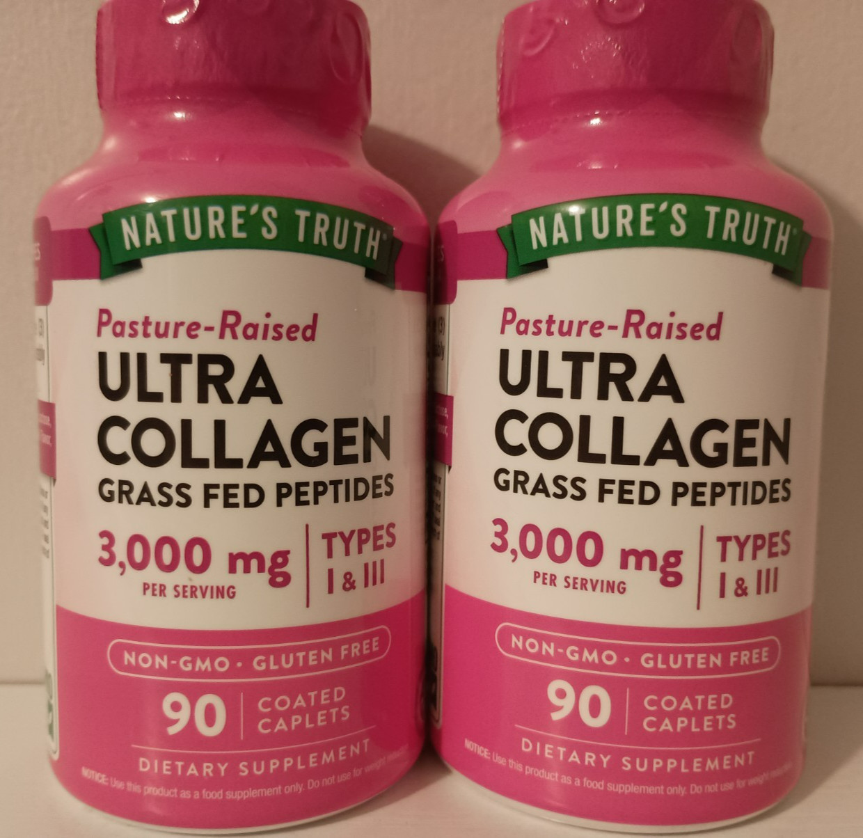 2 Nature’s Truth® Ultra Collagen Peptides 3000mg Type 1 & 3 with Vitamin C 90 Ct