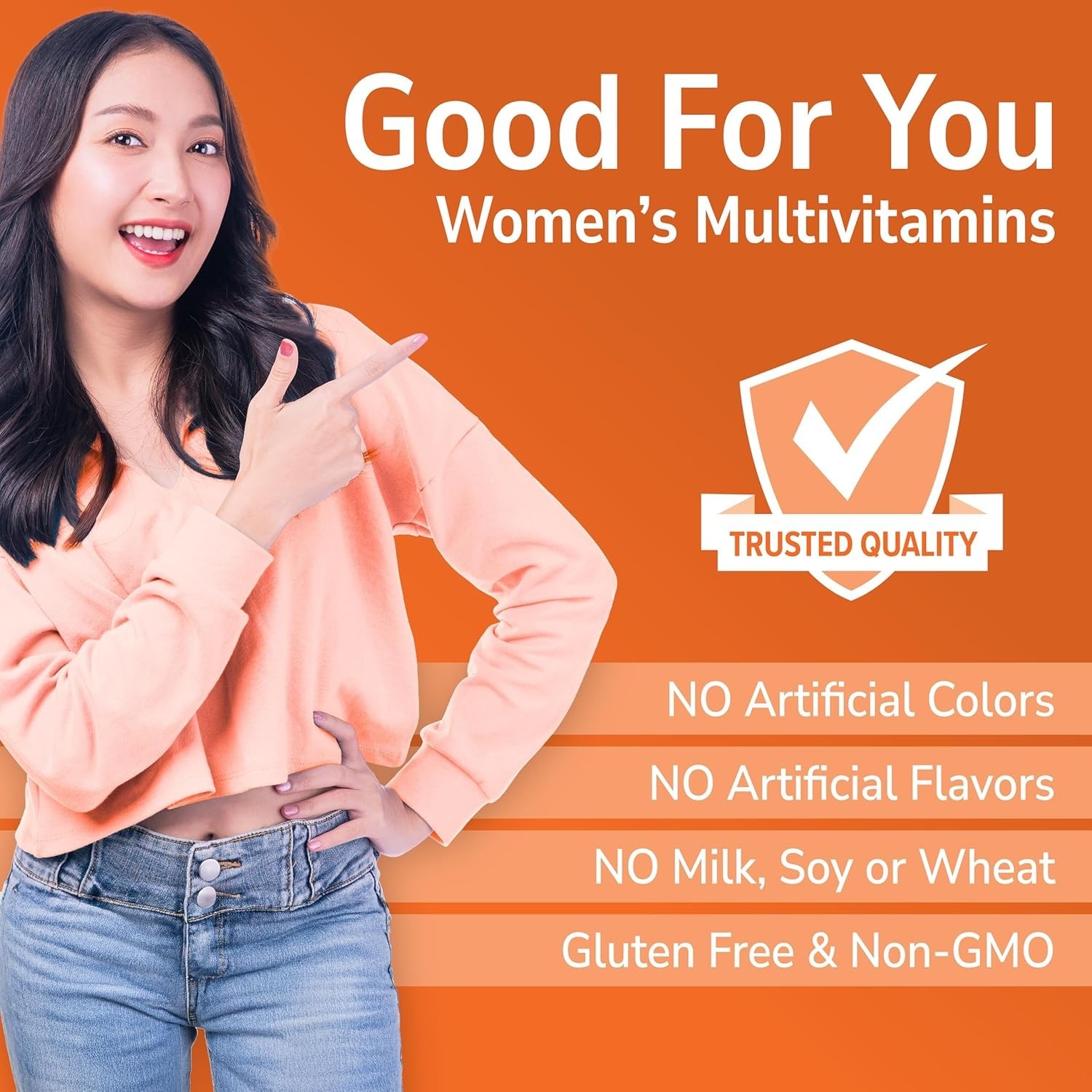 Daily Women’s Health Tablets with 16 Essential Vitamins – Unflavored 100 Count