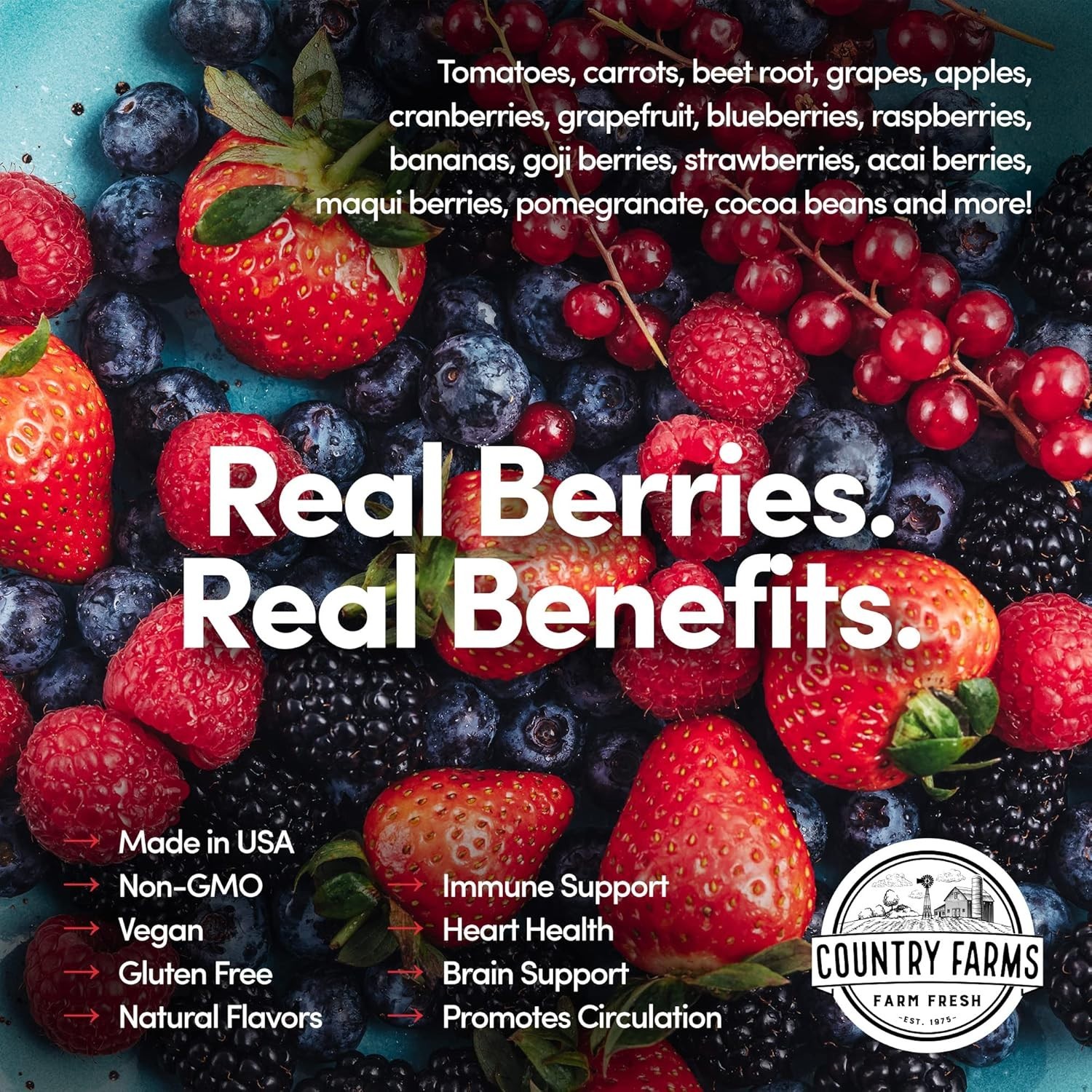 Super Reds,Energizing Polyphenol Superfood,48 Super Fruits and Berries,Powerf…