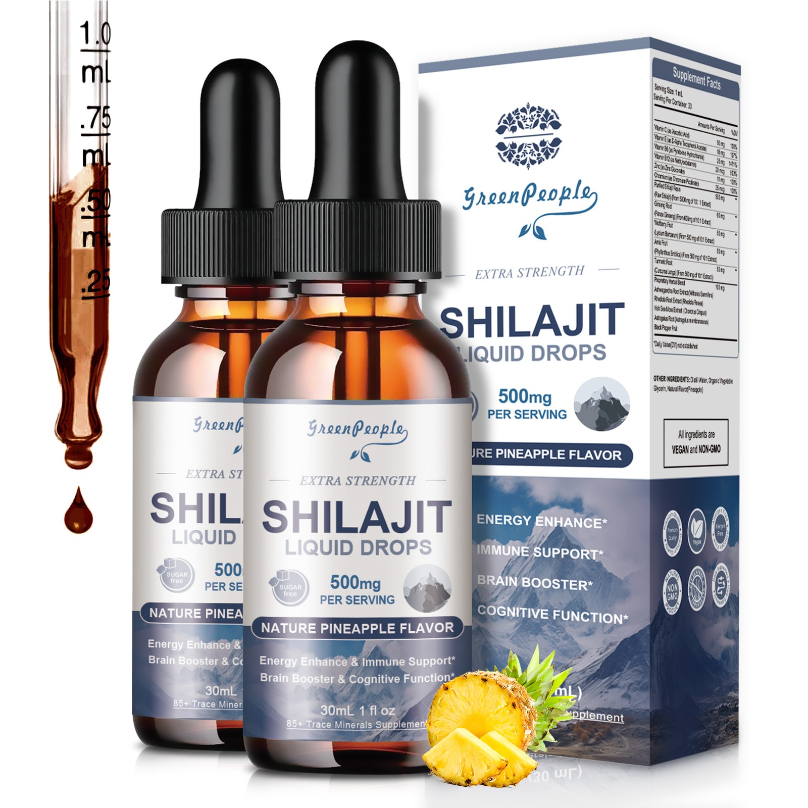 2x Shilajit Resin Extract Extremely Potent, Fulvic Acid, Engery Immune Boost