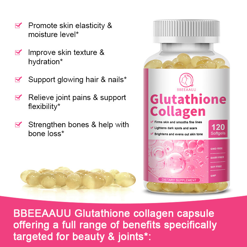 120 capsules collagen glutathione pills whitening skin bleaching lightening love