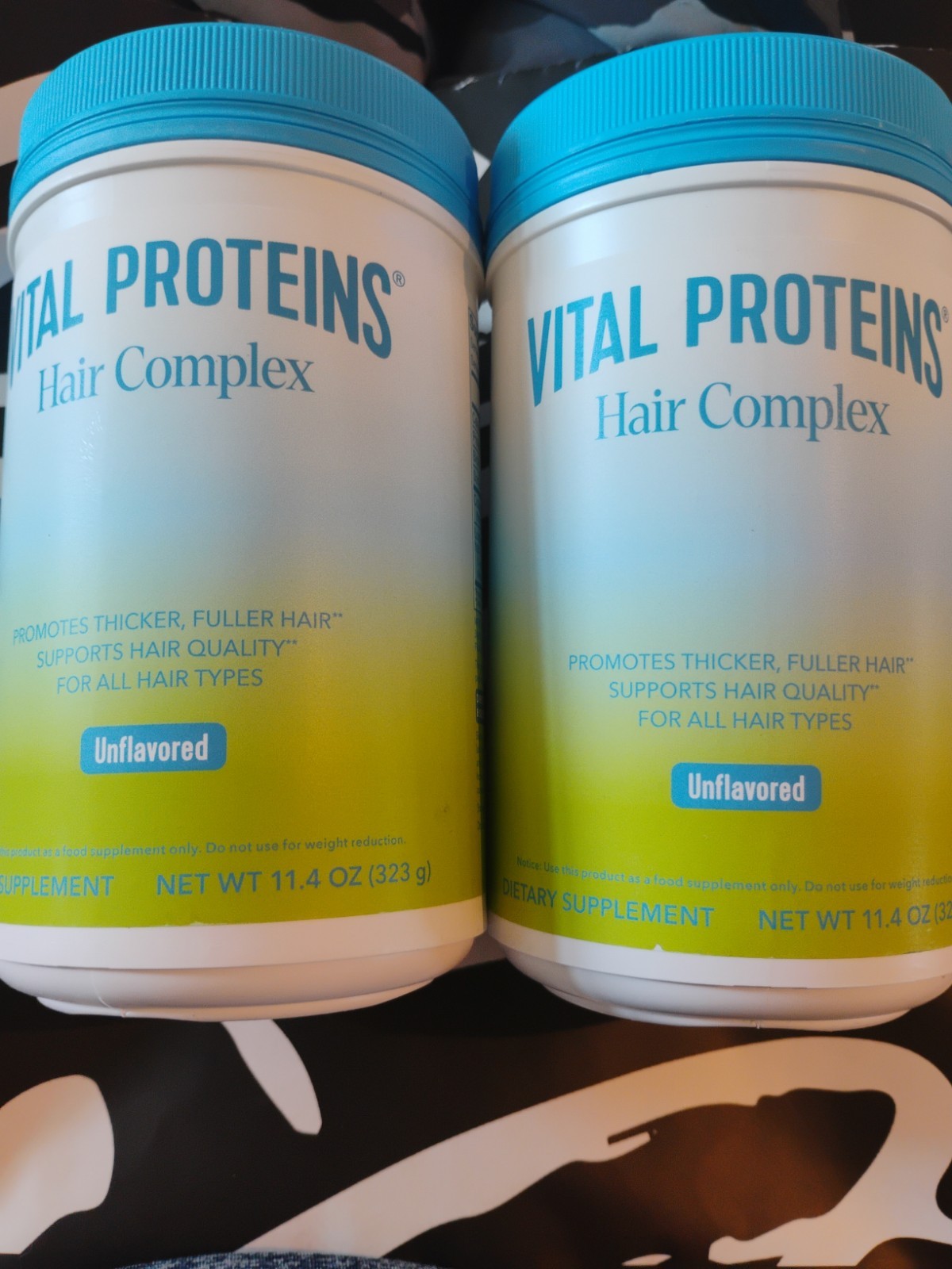 Vital Proteins 2 PACK Hair Complex EXP 12/2026 Thick Hair Unflavored 11.4oz New