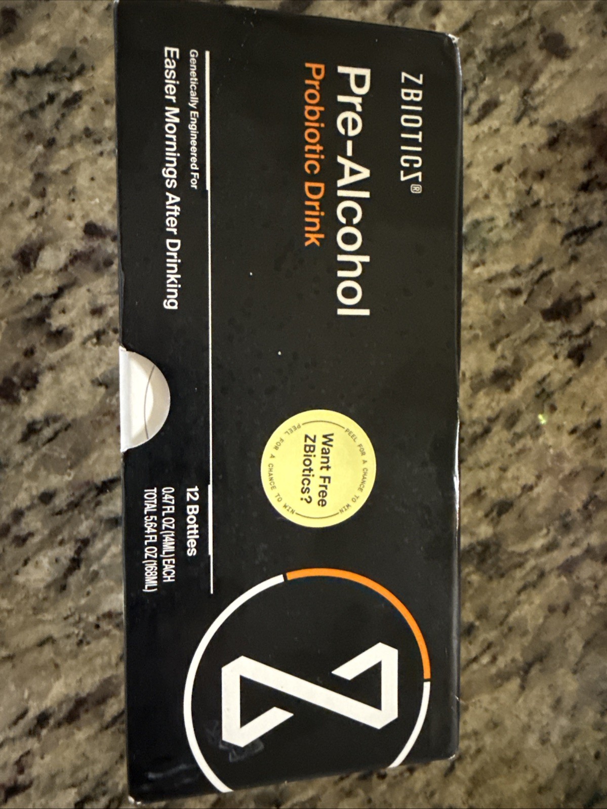 ZBiotics Pre-Alcohol Probiotic Drink, Feel Better After Drinking 12 Pack, 0.47