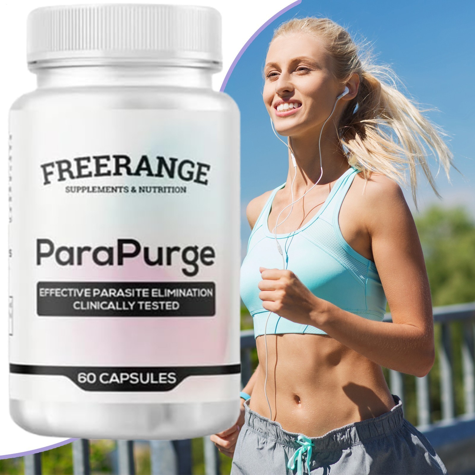 1-3 X FreeRange ParaPurge Advanced Parasite Cleanser Para Purge 60 Capsules