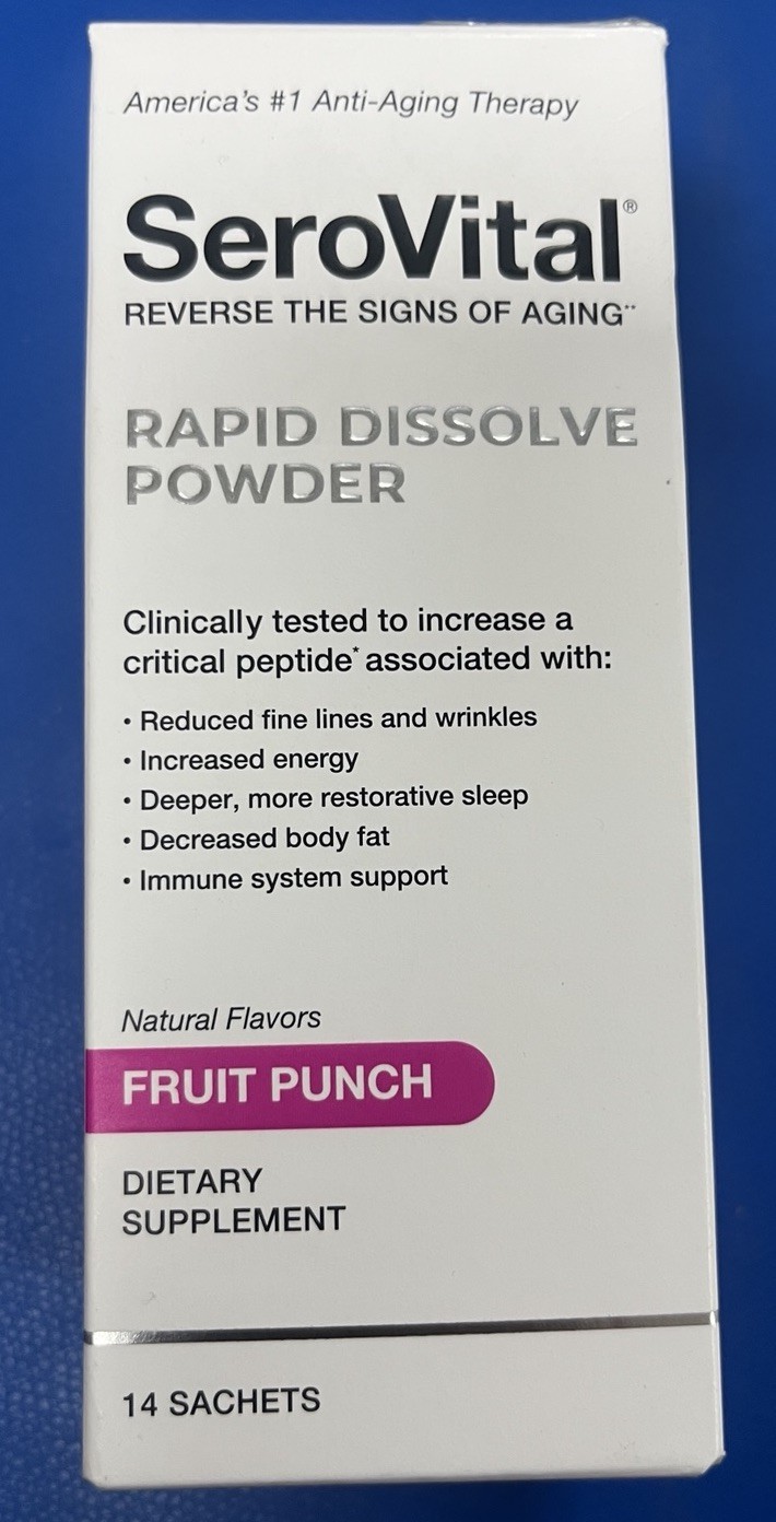 SeroVital Rapid Dissolve Powder Fruit Punch 14 Sachets Supplement SEALED 5/26