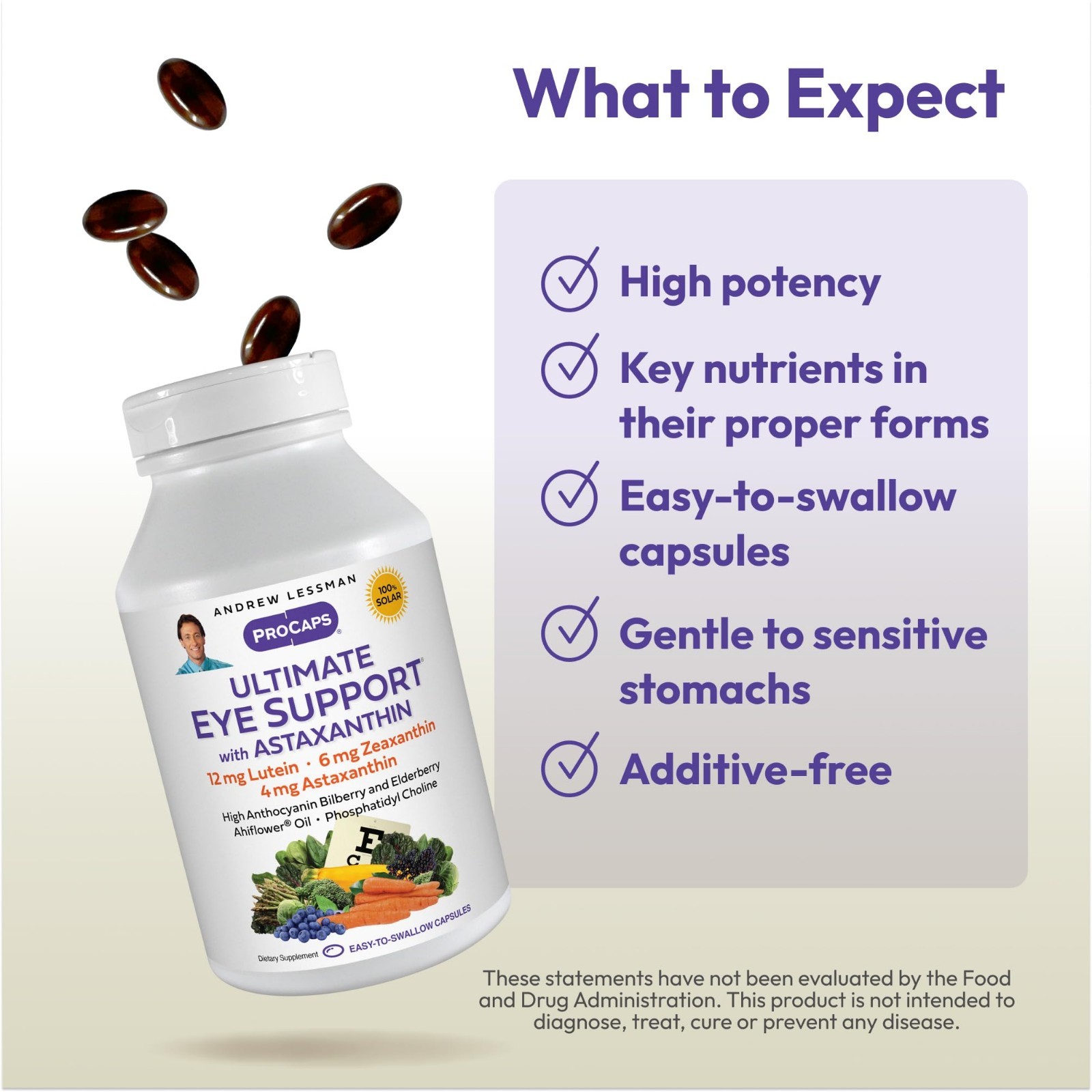 Ultimate Eye Support Softgels – 180 Count | Lutein, Zeaxanthin, Astaxanthin & Bi