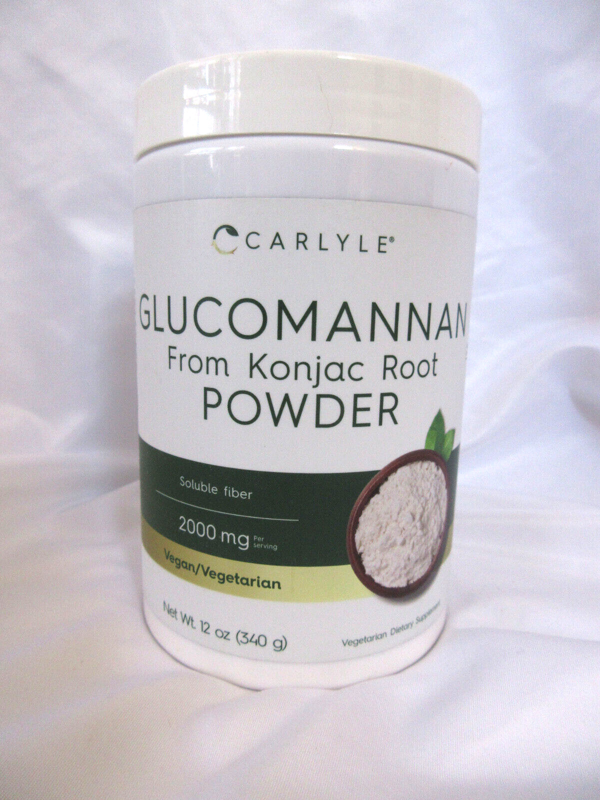 Carlyle Glucomannan Konjack Root Powder Soluble Fiber Vegan 12oz/340g New Sealed
