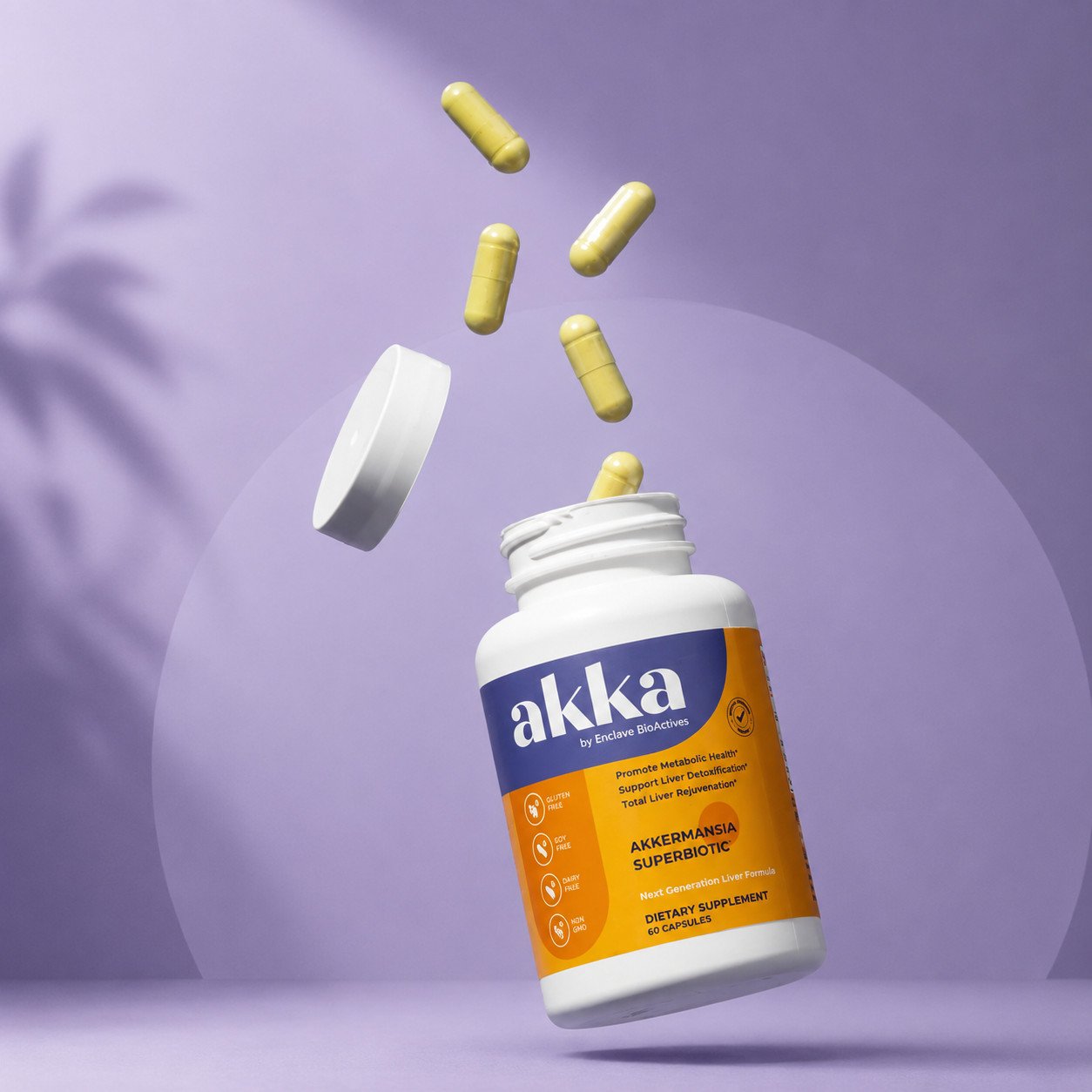 Akka Akkermansia Superbiotic Liver Support Milk Thistle Detox Repair 60 Caps