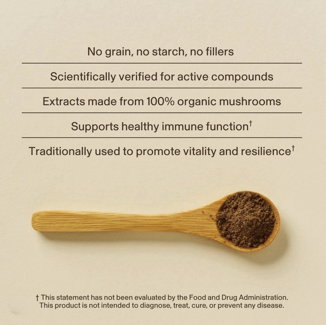 REAL MUSHROOMS – TURKEY TAIL – MUSHROOM EXTRACT POWDER FOR IMMUNE SUPPORT – 100g