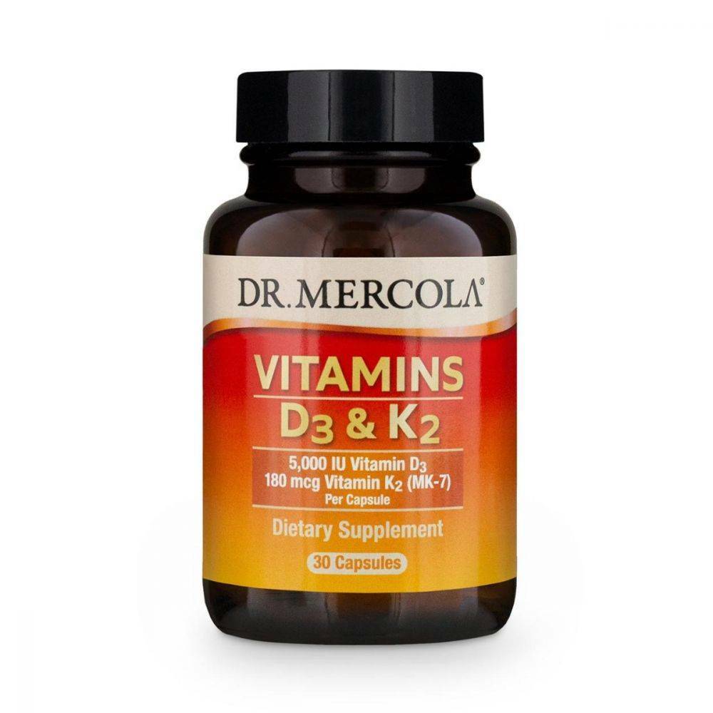 Dr Mercola Vitamins D3 and K2 30 caps