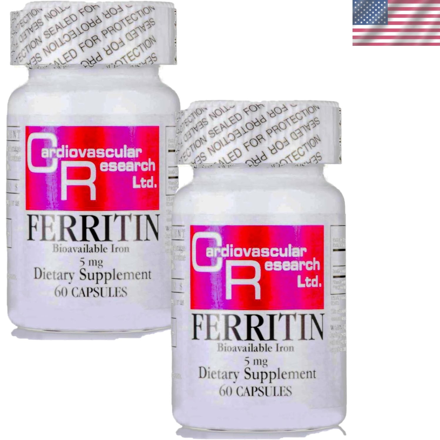 Ferritin bioavailable Iron, 60 Count Pack of 2