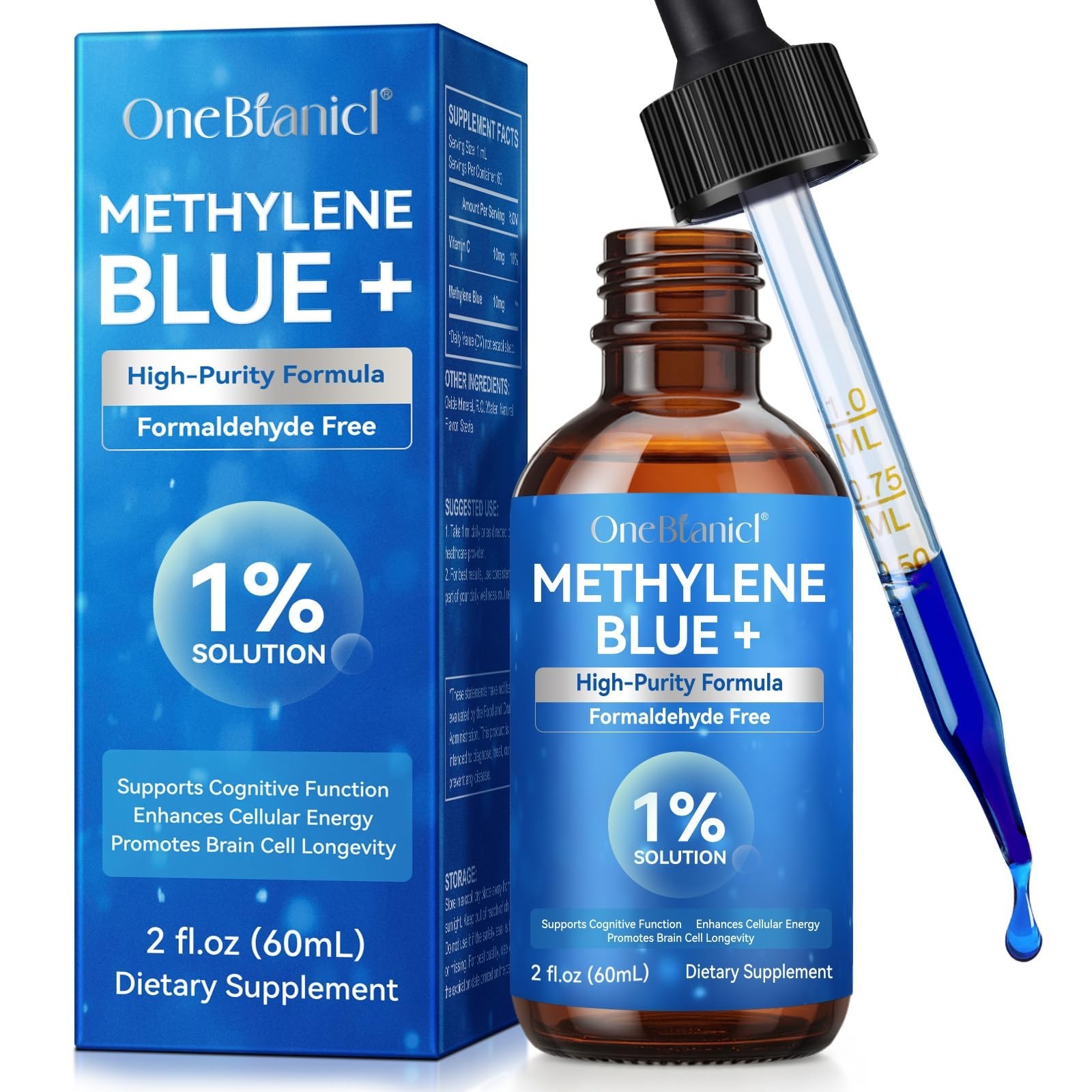 Blue Supplement – Pharmaceutical Grade, 2 FL OZ, 1% USP Grade, Liquid