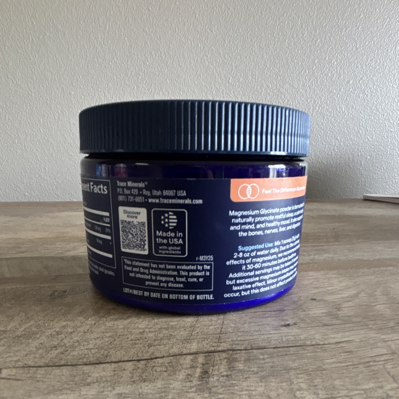 Trace Magnesium Glycinate Powder Mixed Berry Lemonade 180g 6.35oz Vegan
