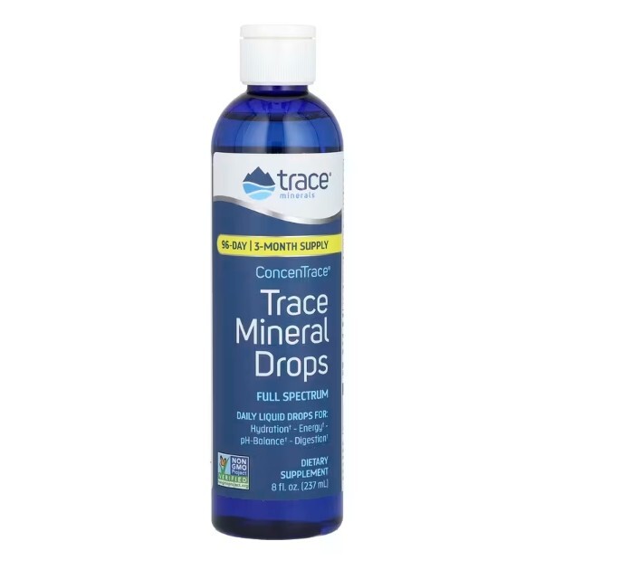 ConcenTrace, Trace Mineral Drops, Full Spectrum, 8 fl oz (237 ml) 3 month supply