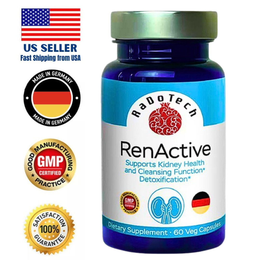 RenActive Kidney Detox Cleanse, Kidney Health Supplement for All-Natural Kidney