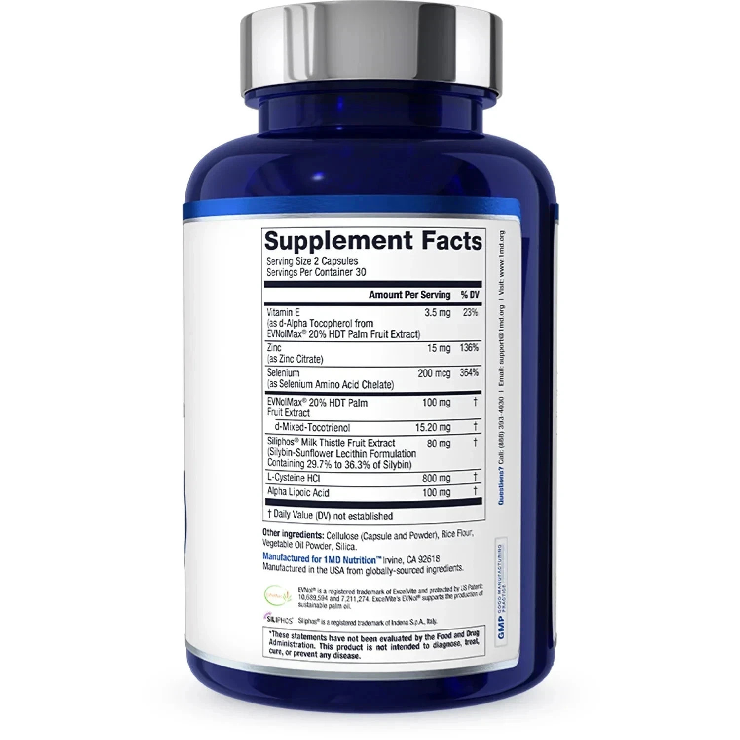 3 Packs 1MD Nutrition LiverMD – Liver Support Supplement 180 Capsule Exp 01/2028