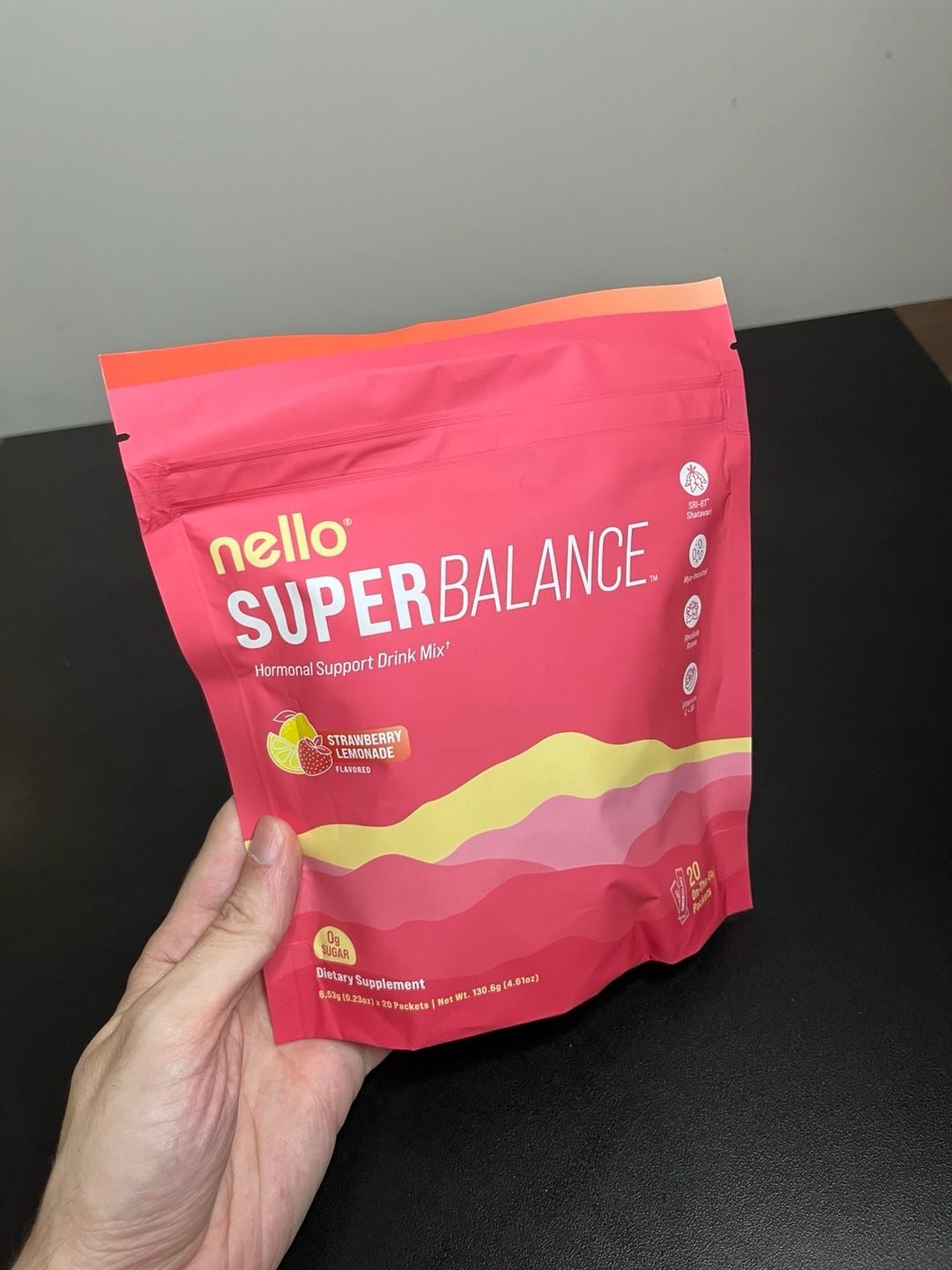Nello Superbalance Hormonal Support Drink Mix – Strawberry Lemonade – 20 Packets
