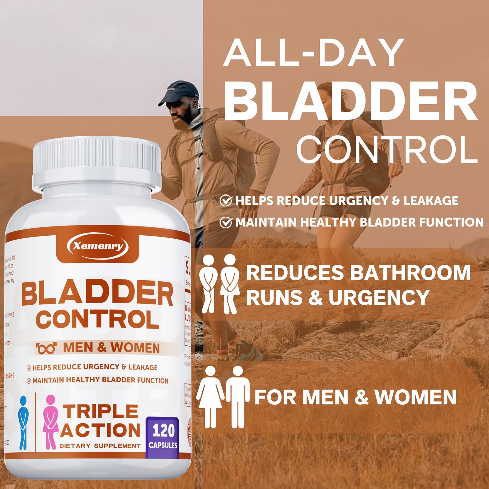 Bladder Control – with Cranberry – Prostate, Urinary Tract and Bladder Support