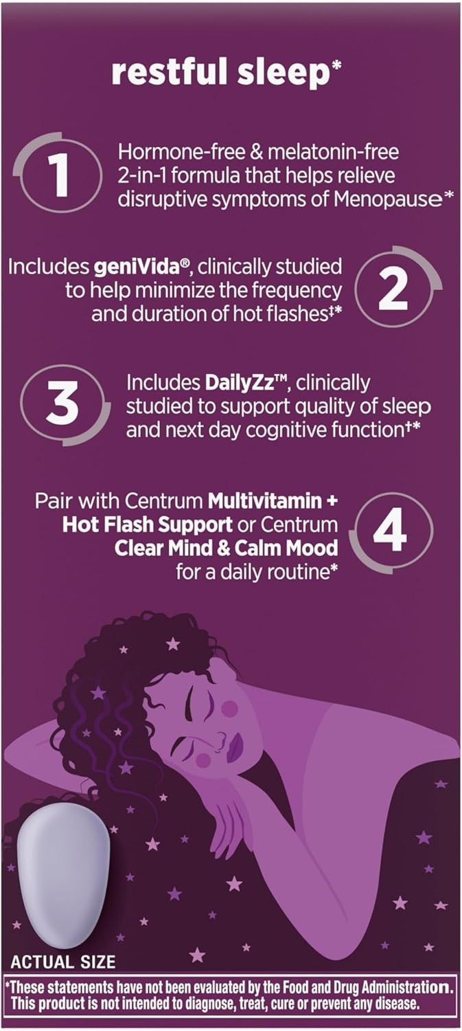 Pack 4 Centrum Menopause Support Sleep Supplement, 28 Tablets Each, 4/26