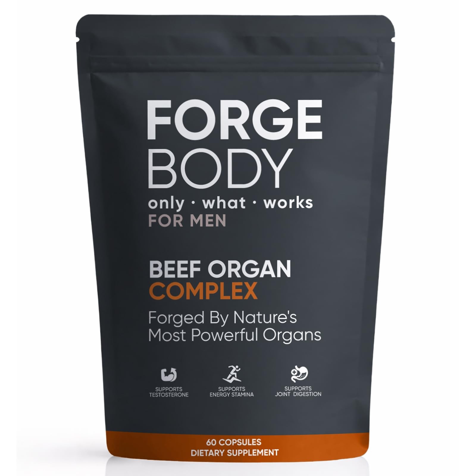 KXVUDE Forgebody Beef Organ Complex Capsules, Grass Fed & Pasture Raised – Tot