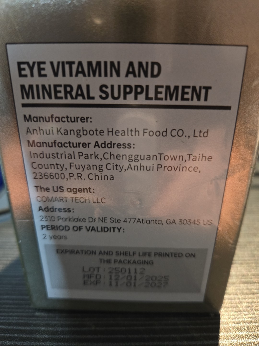 1PC Zooone- Lutein Eye Vitamins Zeaxanthin to Support Eye Health, 90 Tablets