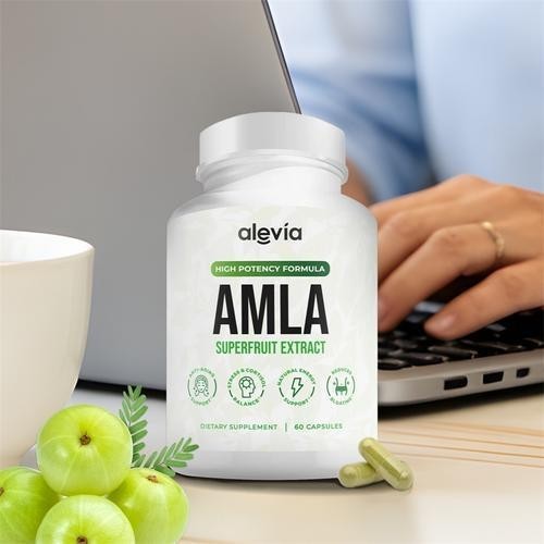 2x Alevia Organic Amla Capsules 1000mg Indian Gooseberry Antioxidant Supplement