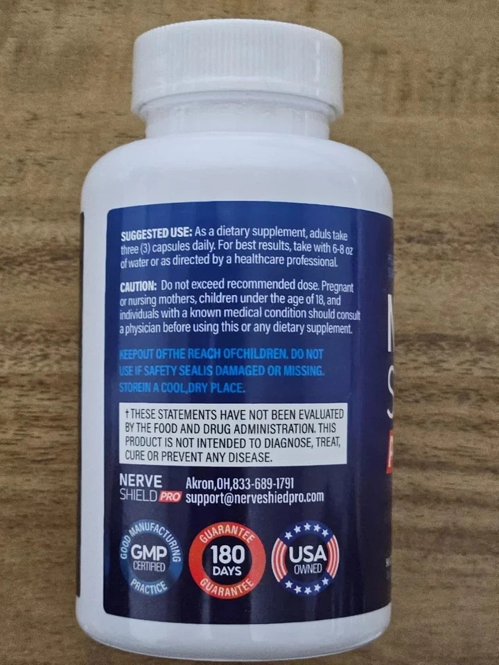 4 Pack Nerve Shield Pro Advanced New Formula Neuropathy Support