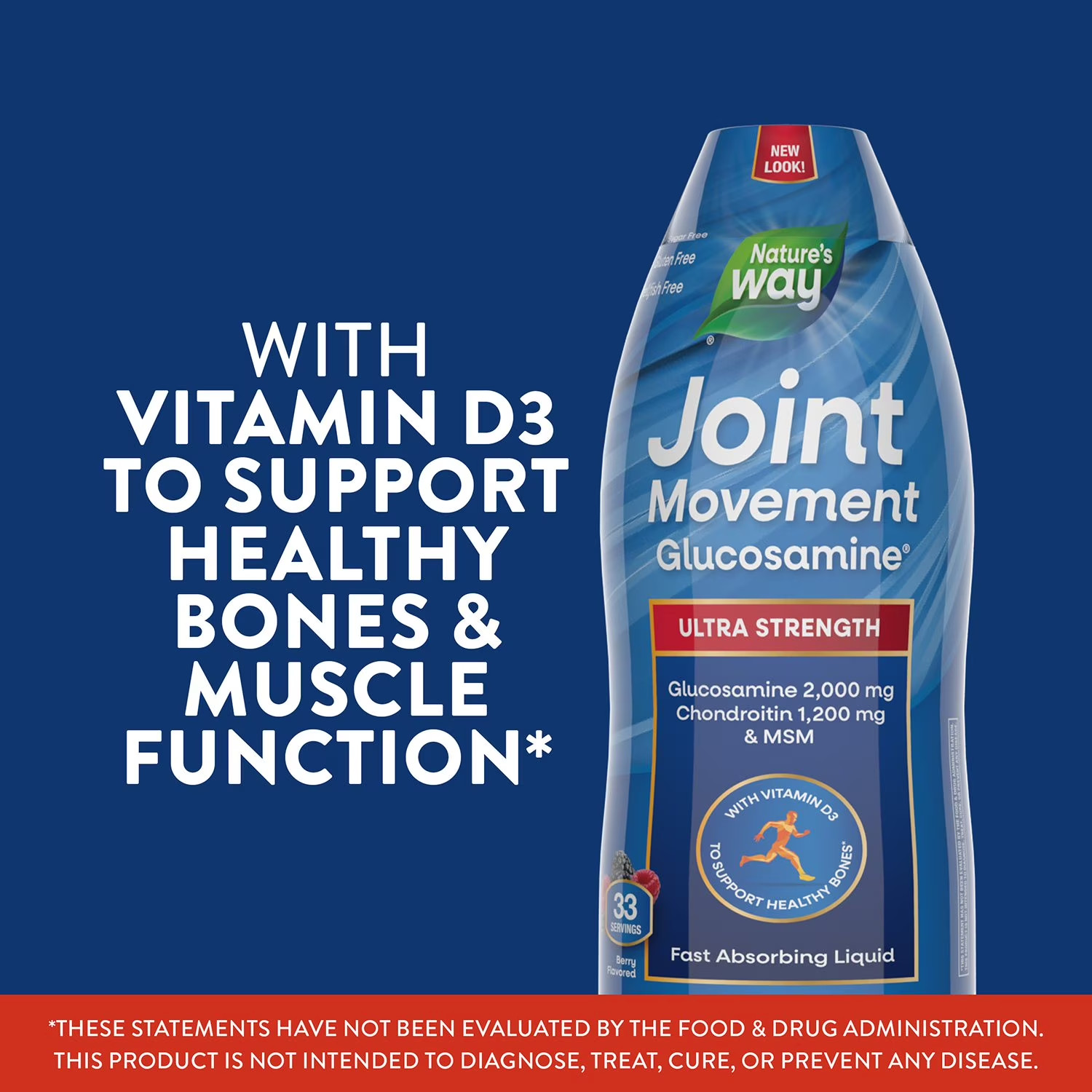 Nature’s Way Joint Movement Glucosamine Liquid, 33.8 fl. oz.