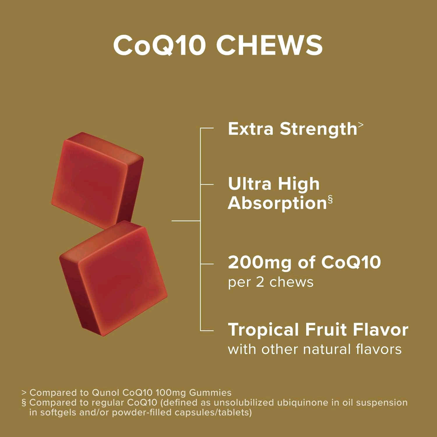 Qunol CoQ10 200mg Soft Chews – Ultra High Absorption Heart Health Supplement…
