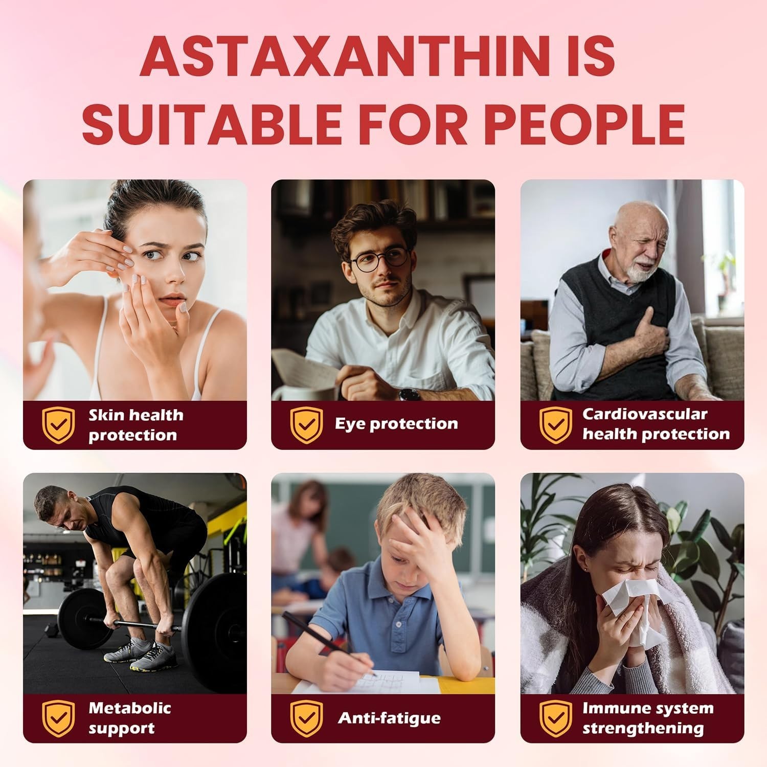 120 Count Astaxanthin 12mg Softgels – Antioxidant for Overall Wellness