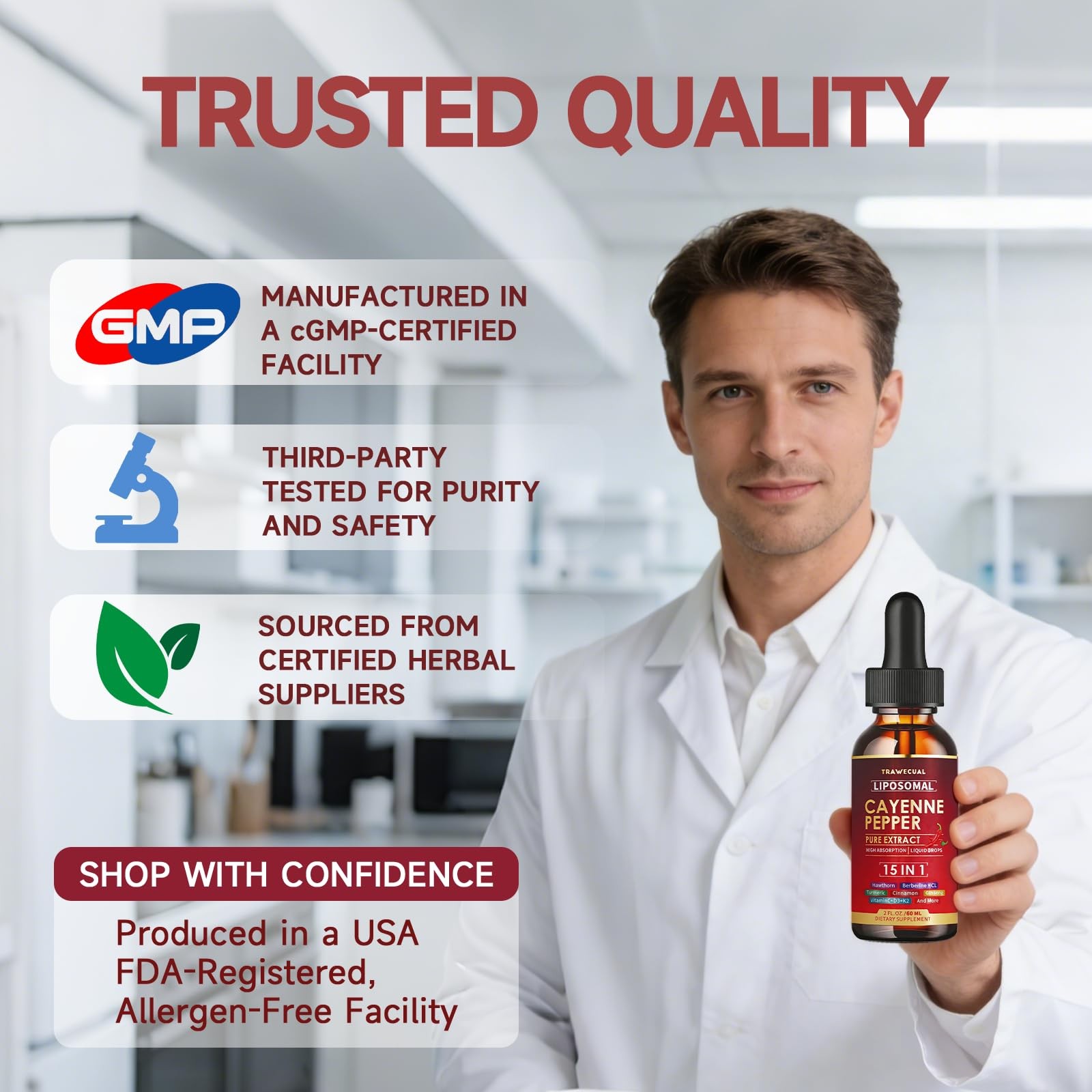 2 Pack Liposomal Cayenne Pepper Drops | 120ml Total, with 15 Natural Ingredie…