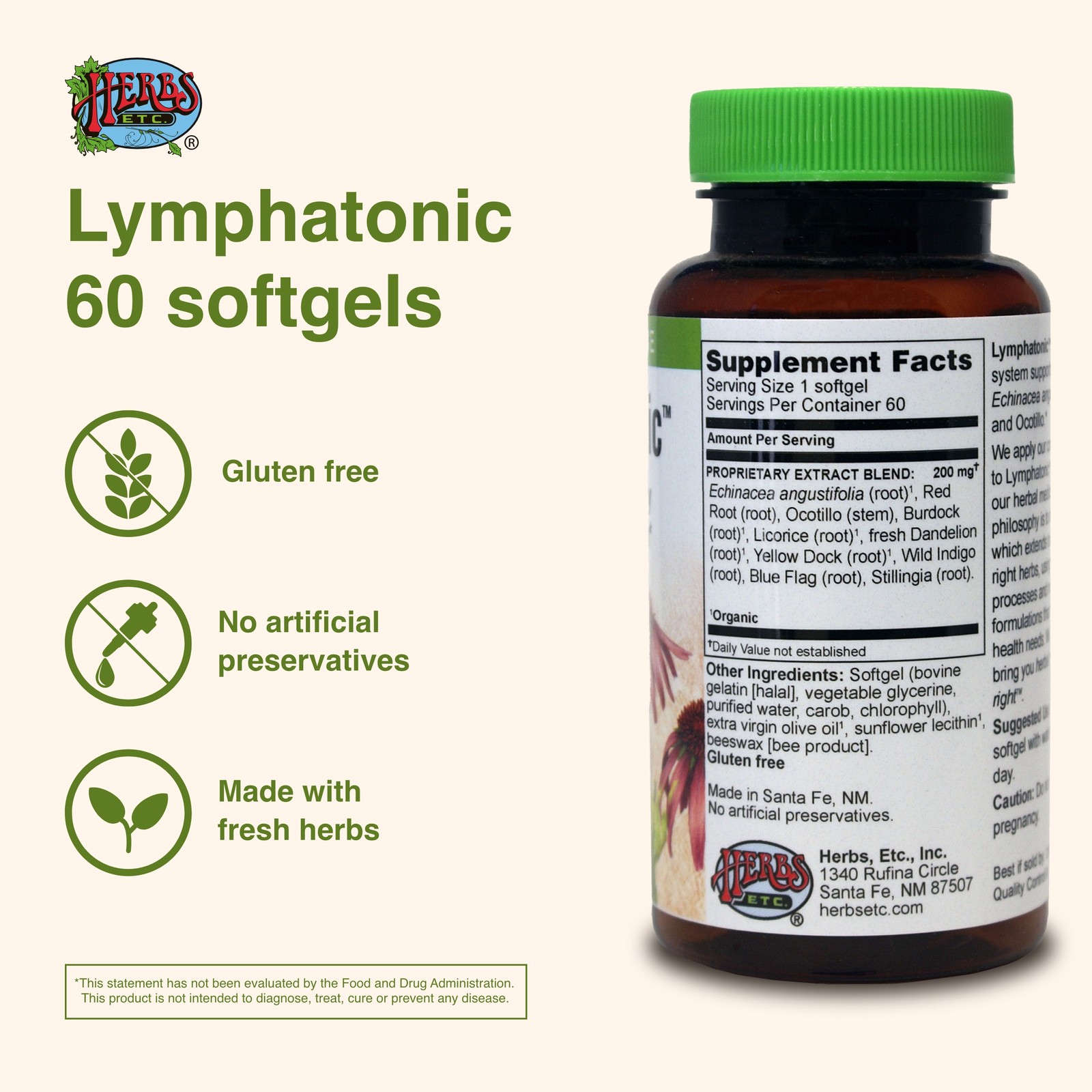 Herbs Etc. Lymphatonic: 60-Count Softgels