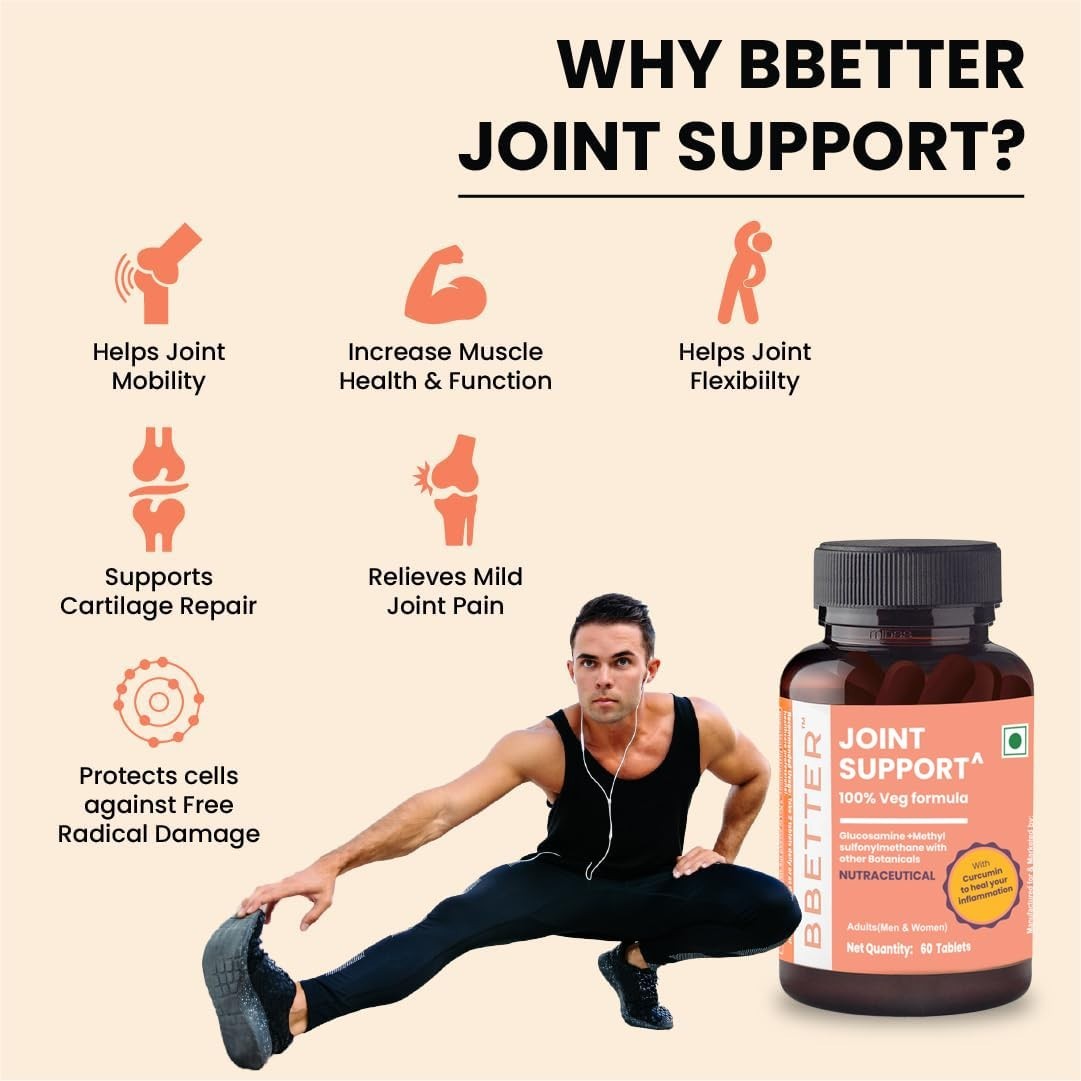 5 Pack B.BETTER Joint Support MSM Tablets 60 Count