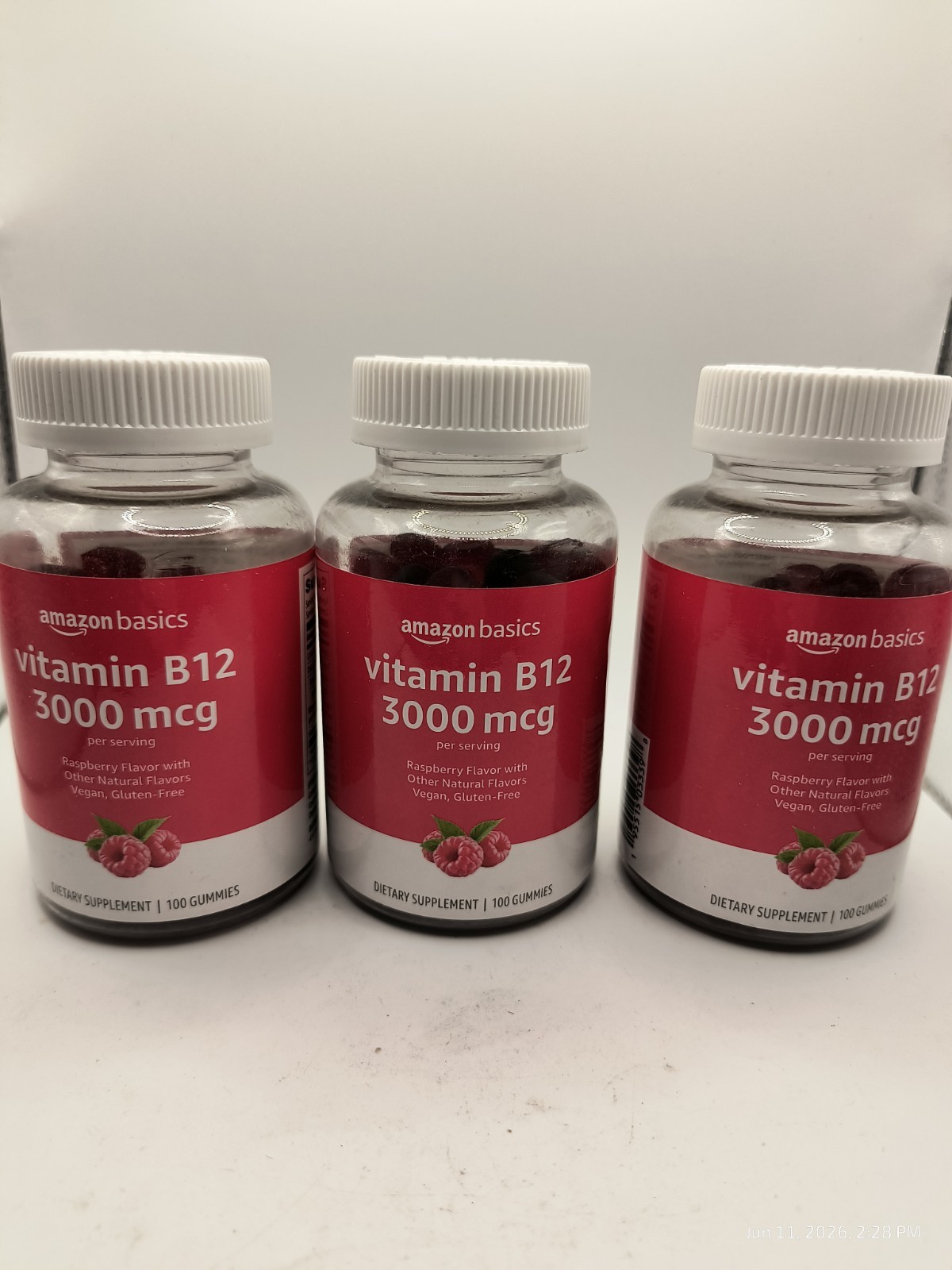 8 Vitamin B12 Gummies 3000mcg Energy Metabolism Immune Support 100 CT Ea Ex 9/26