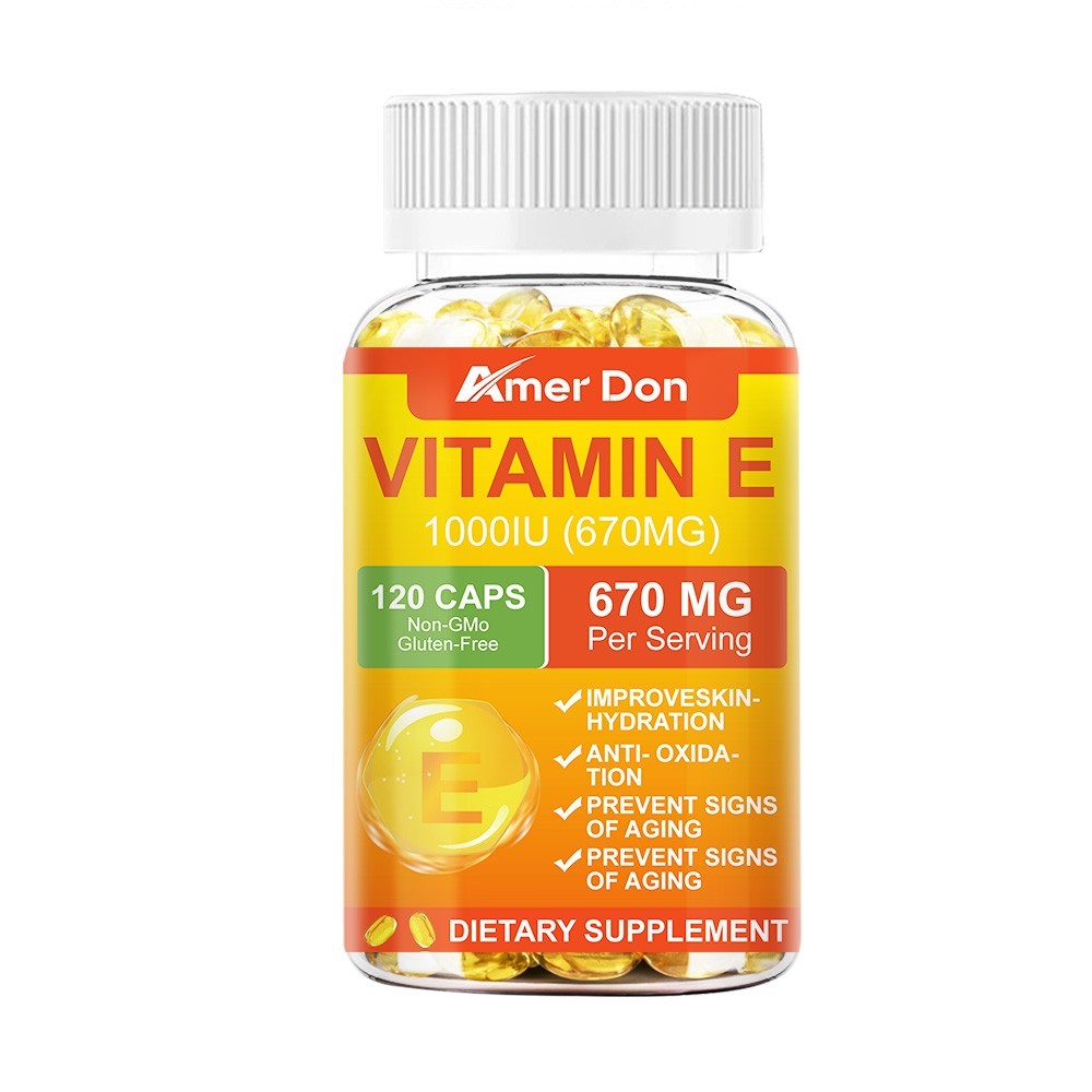 Vitamin E 1000 Iu 670mg Capsules – Supports Skin, Hair, Immune and Eye Health