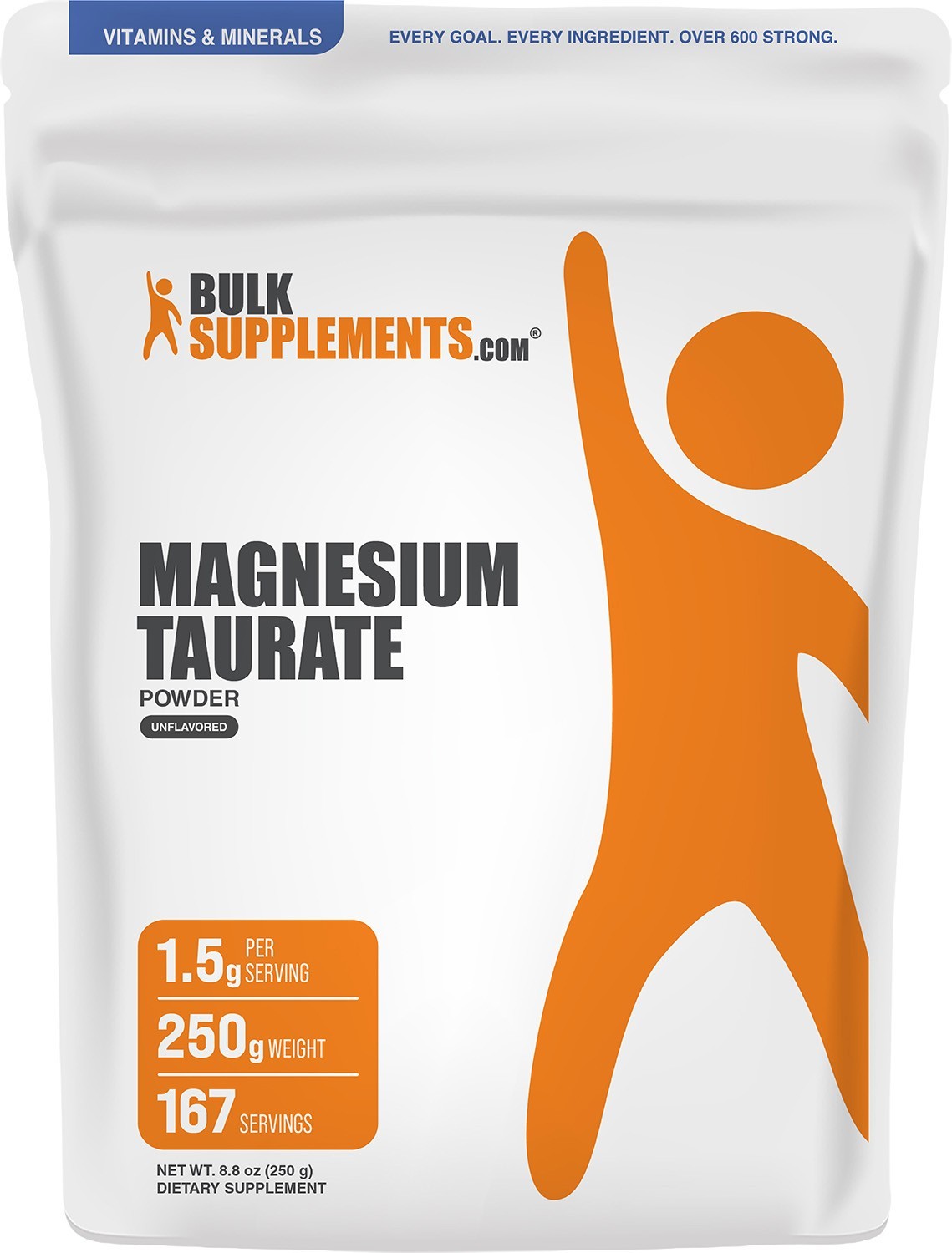 BulkSupplements Magnesium Taurate Powder – 1.5g per Servings