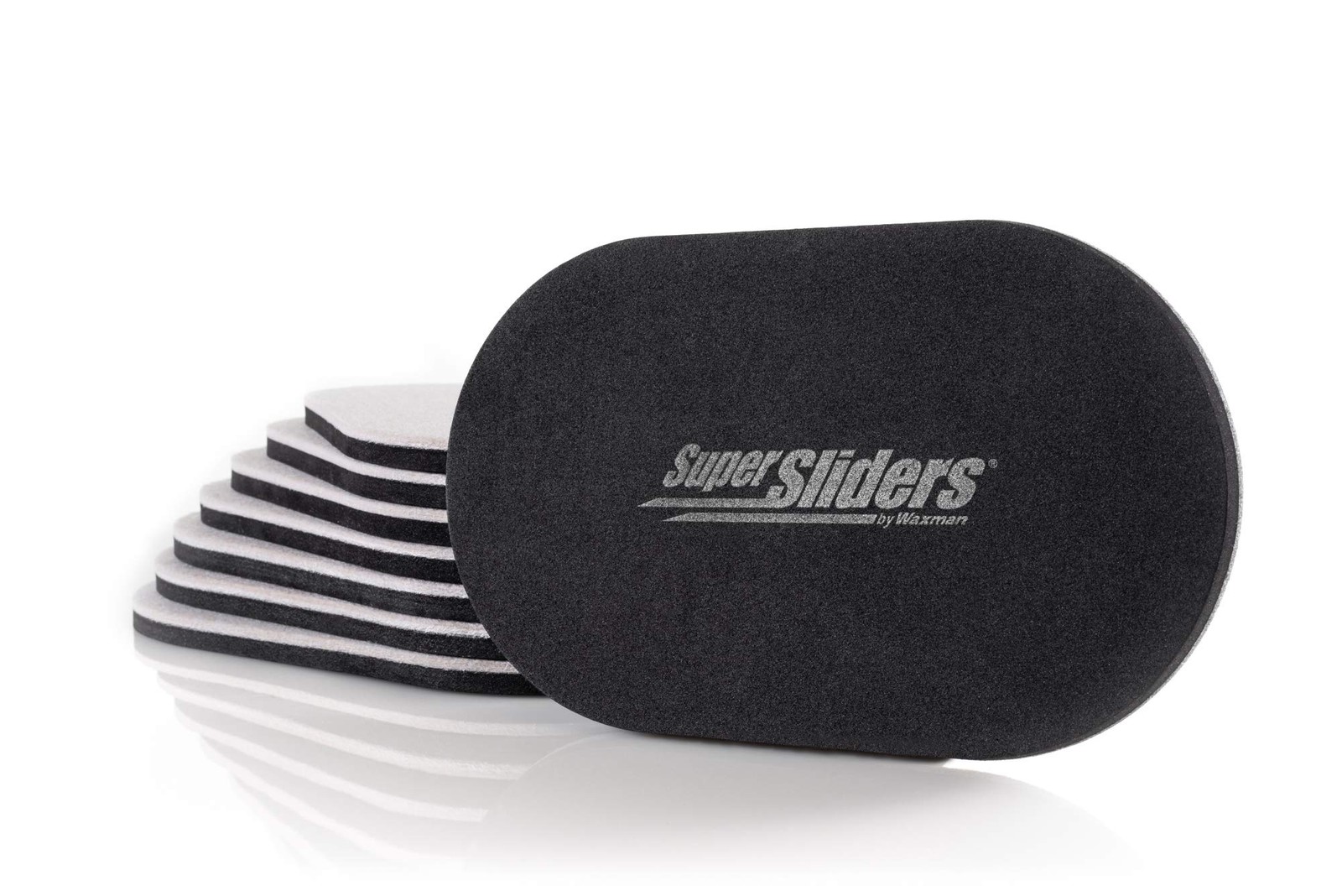Super Sliders 5-3/4″ x 9-1/2″ XL Oval For Hard Surfaces – Pack of 8, Beige
