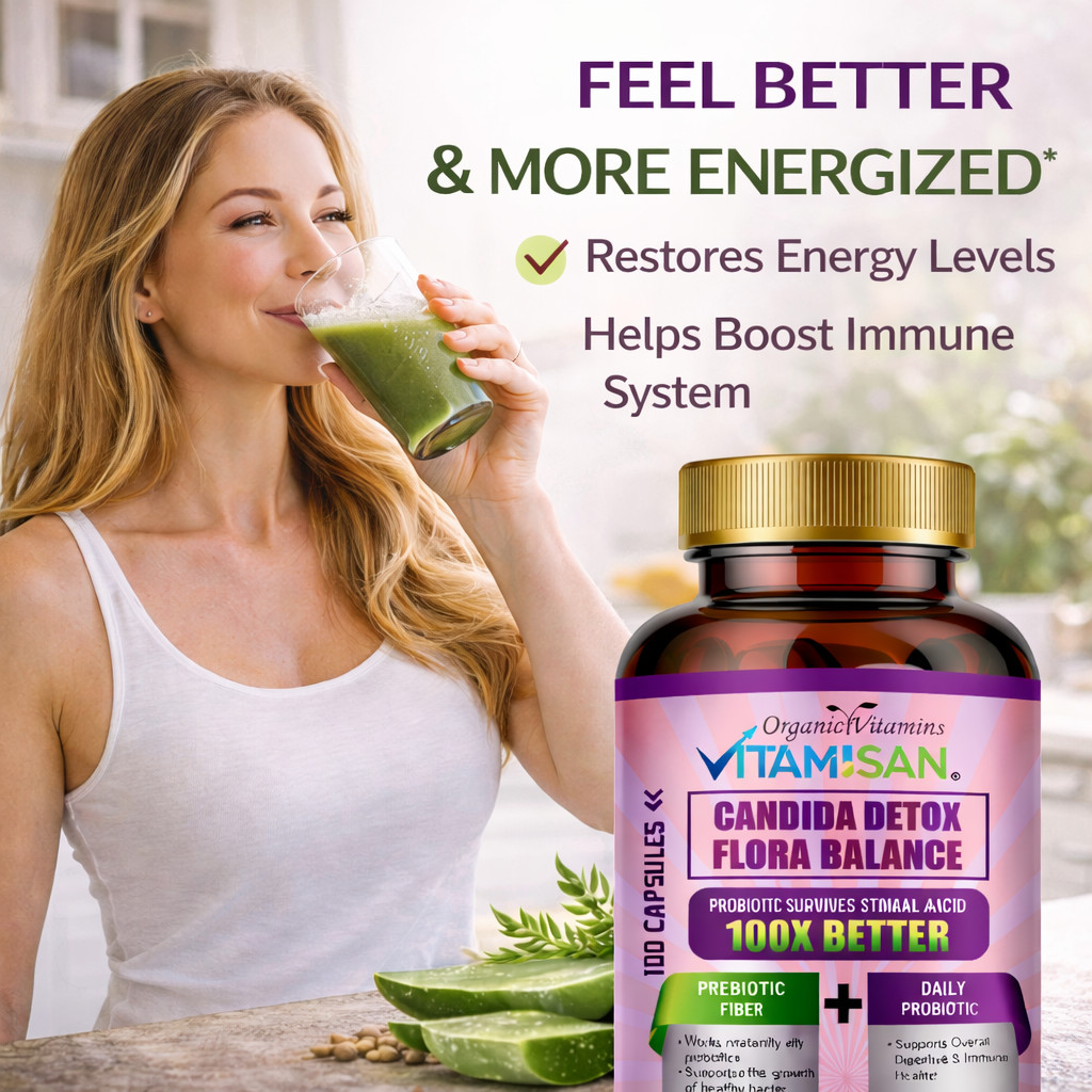 Candida Balance -Fungus Treatment and Candida Cleanse support 100 ct made in USA