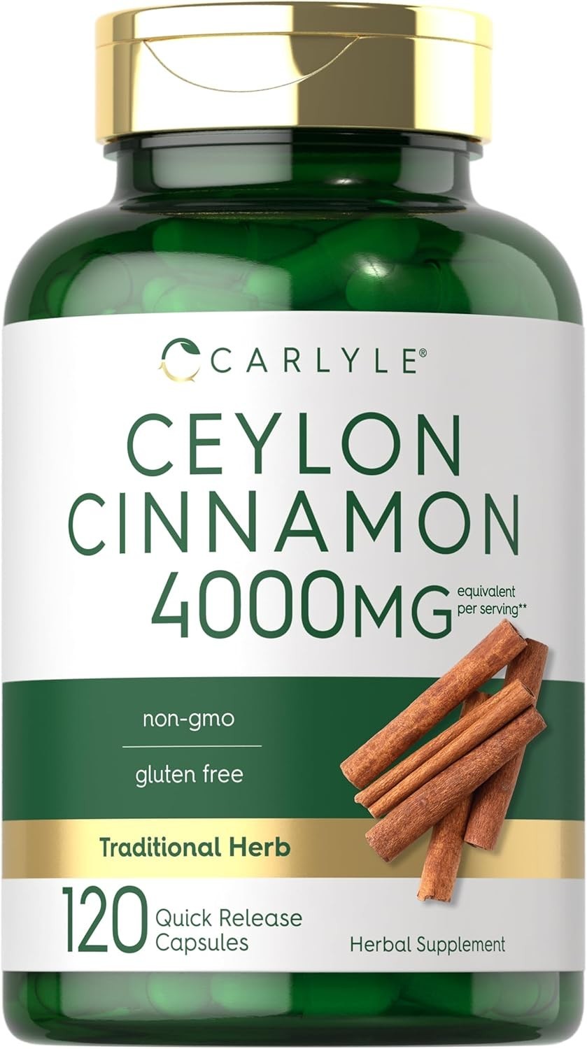 Ceylon Cinnamon Capsules | 120 Count | Non-GMO & Gluten Free Supplement