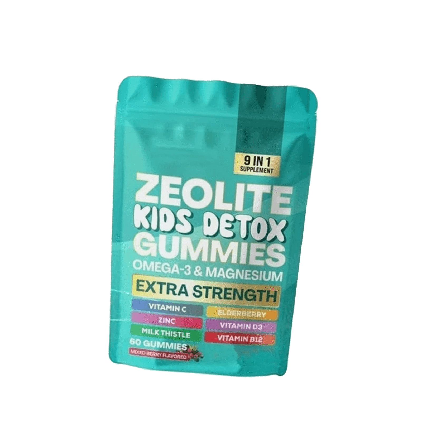 Detox Gummies Kids All-in-One Mixed Berry Flavored Zeolite 60 Gummies 1