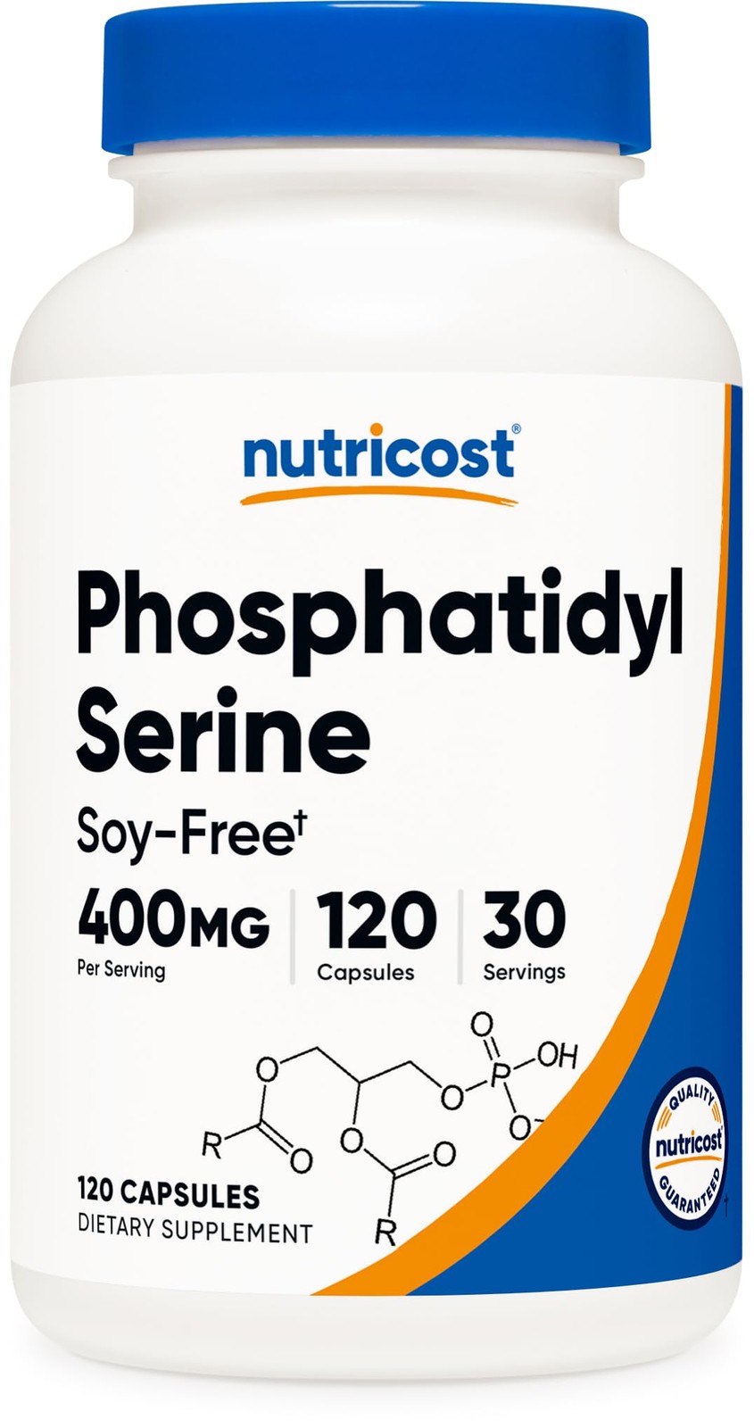 Nutricost Phosphatidylserine 400mg, 120 Capsules – Soy 120 Count (Pack of 1)