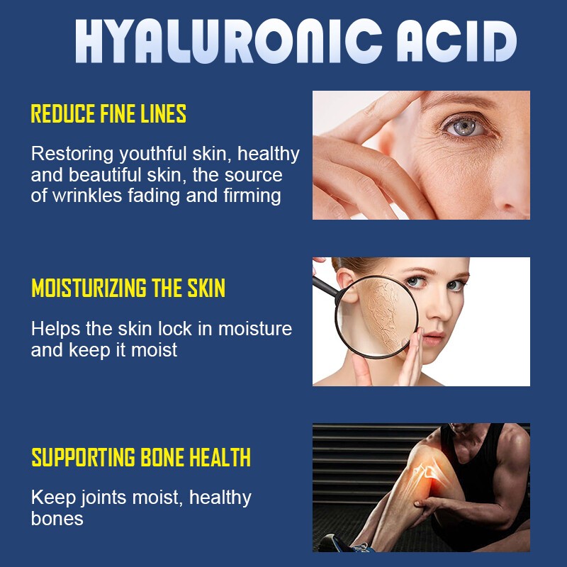 Hyaluronic Acid Anti Aging Hydrating Capsules Wrinkles Fine Lines Joint Health