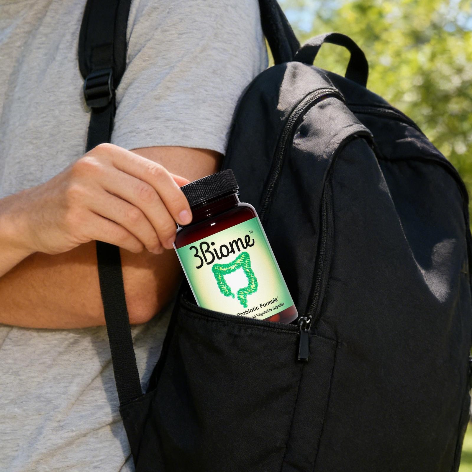 3Biome Natural Probiotic Dietary Supplement Non-GMO & Gluten Free, 30 Vegan Caps