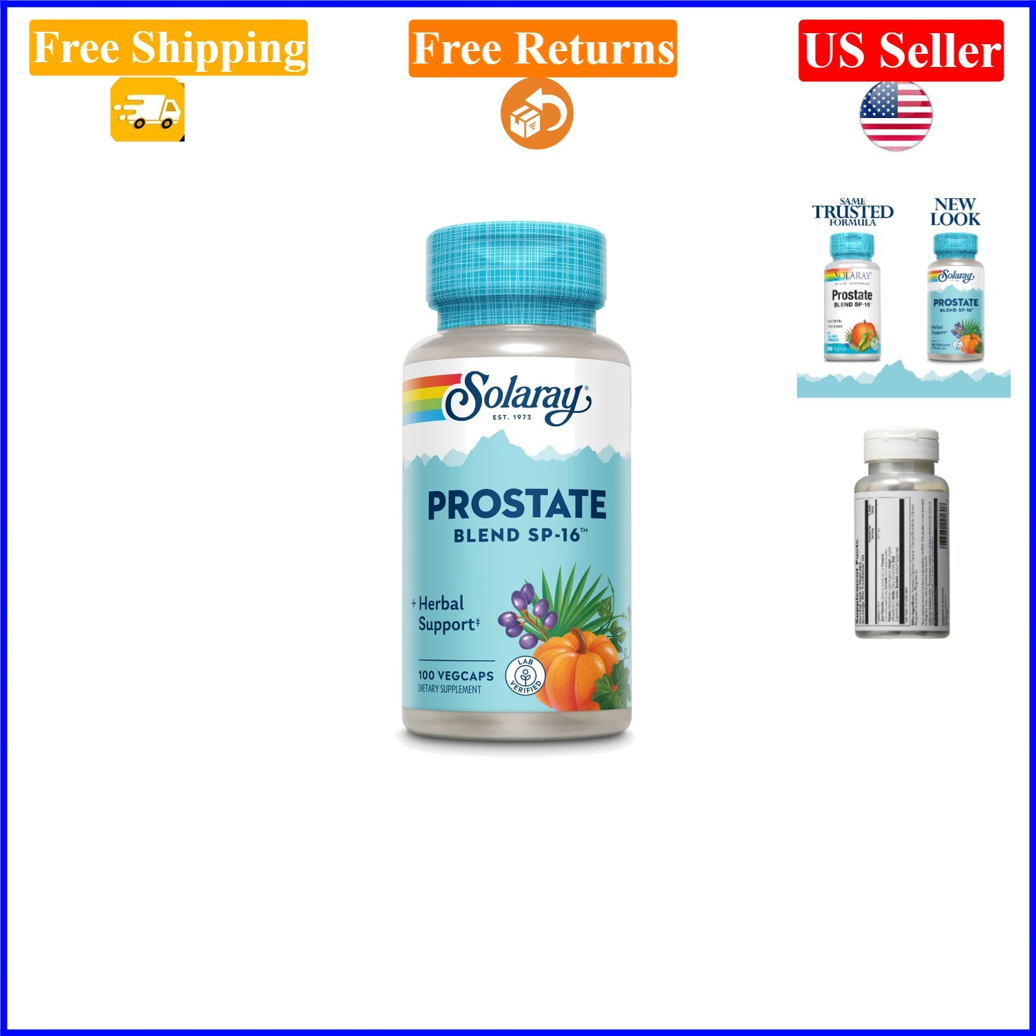 Prostate Support Capsules 100 Count Unisex Veg Capsules for All Ages