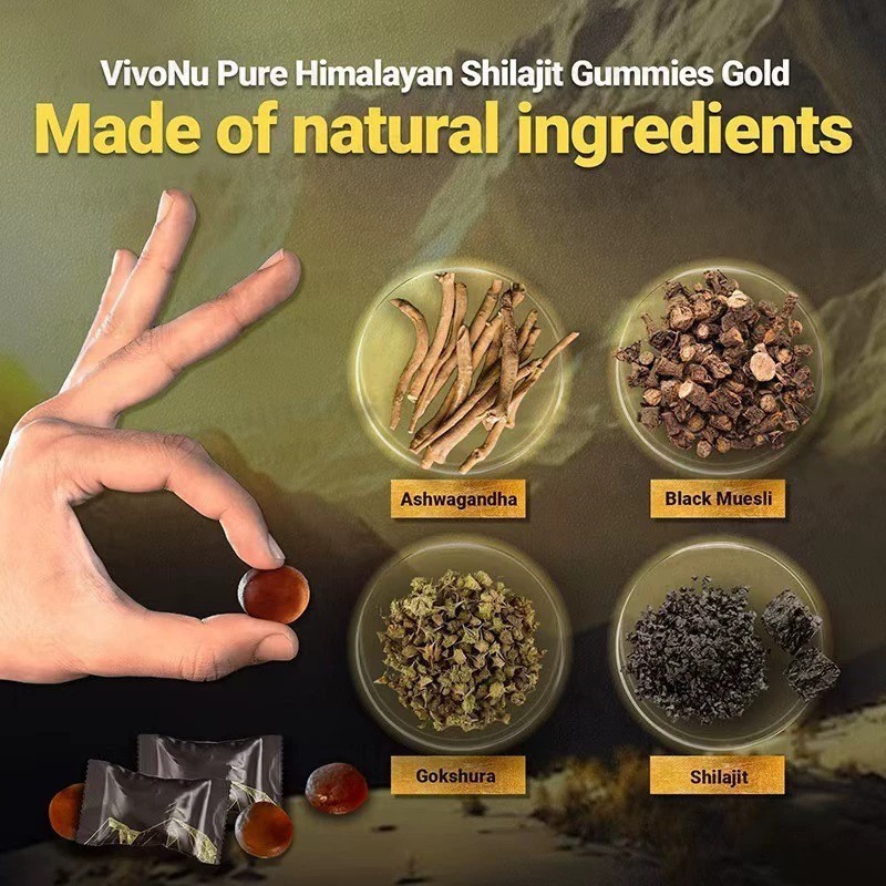 Shilajit 60 Gummies, Shilajit Micronutrient Supplement, Himalayan high-qualit…
