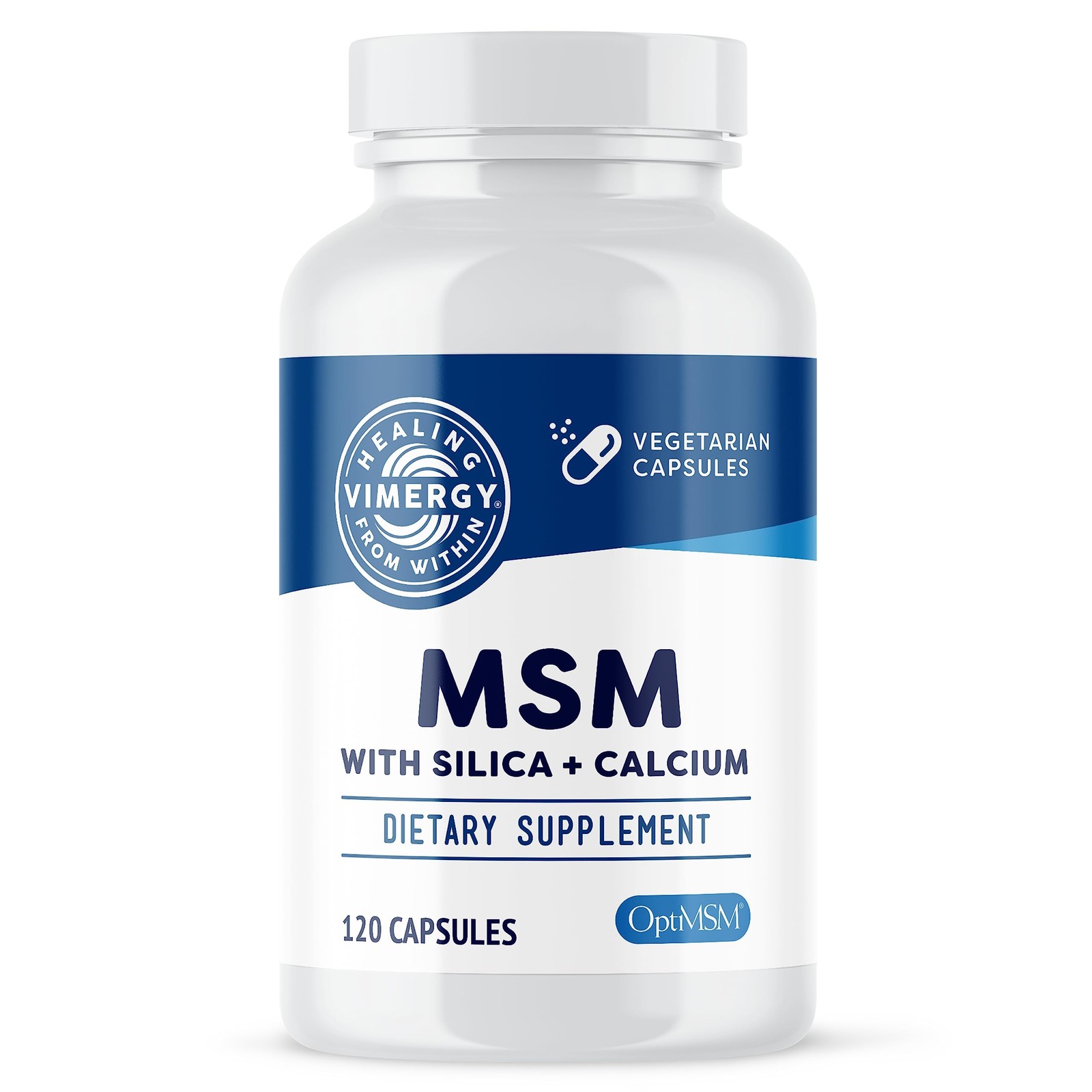 Vimergy MSM with Silica & Calcium 120 Caps Bone Hair Nail Support Non-GMO Vegan