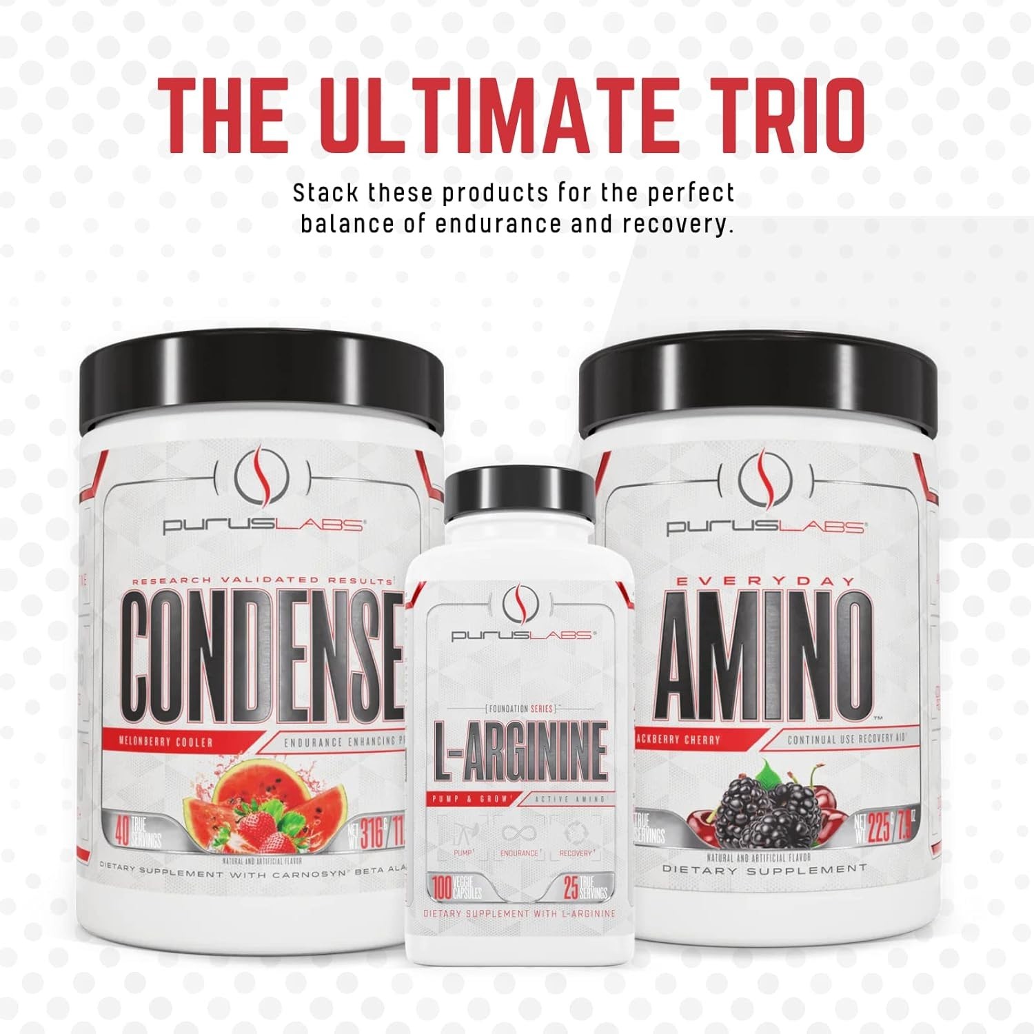 Purus Labs L-Arginine – Endurance – Recovery – Pump & Grow – 100 Capsules