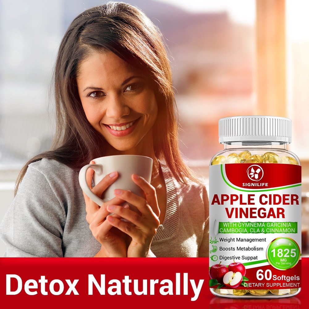 Apple Cider Vinegar Capsules Extra Strength Weight Fat Loss organic Diet Vinagre