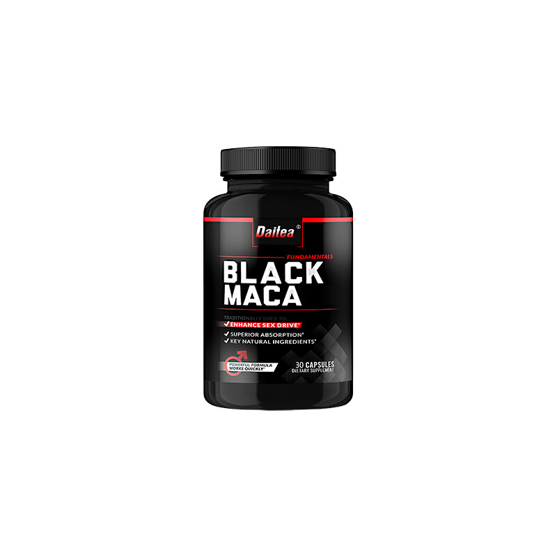 Black Maca Root 1000mg Lepidium meyenii Promotes Strength Energy 30-120 Capsules
